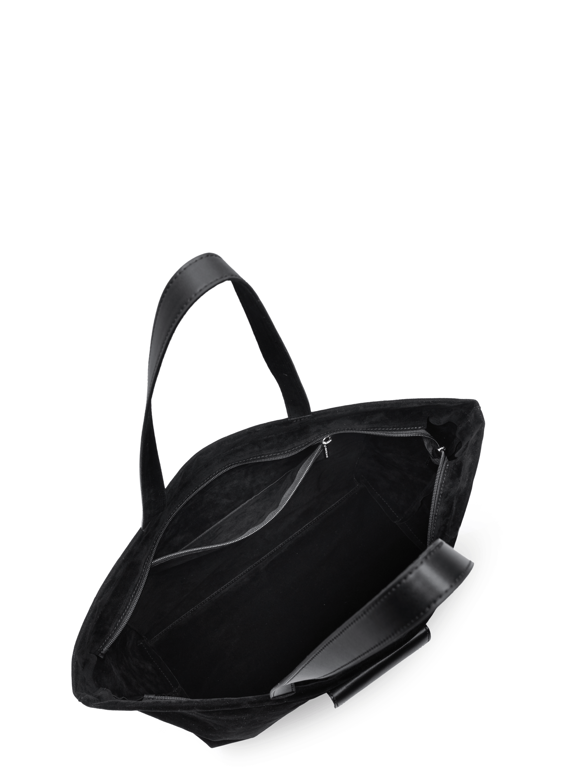 Grand sac cabas épaule - suédine kba LANCASTER Noir