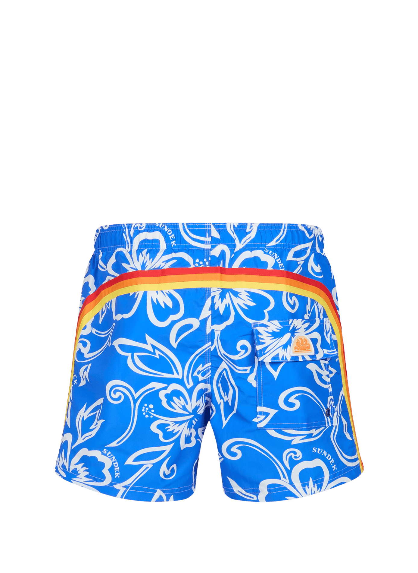 Printed swim shorts with contrasting stripes SUNDEK Blue