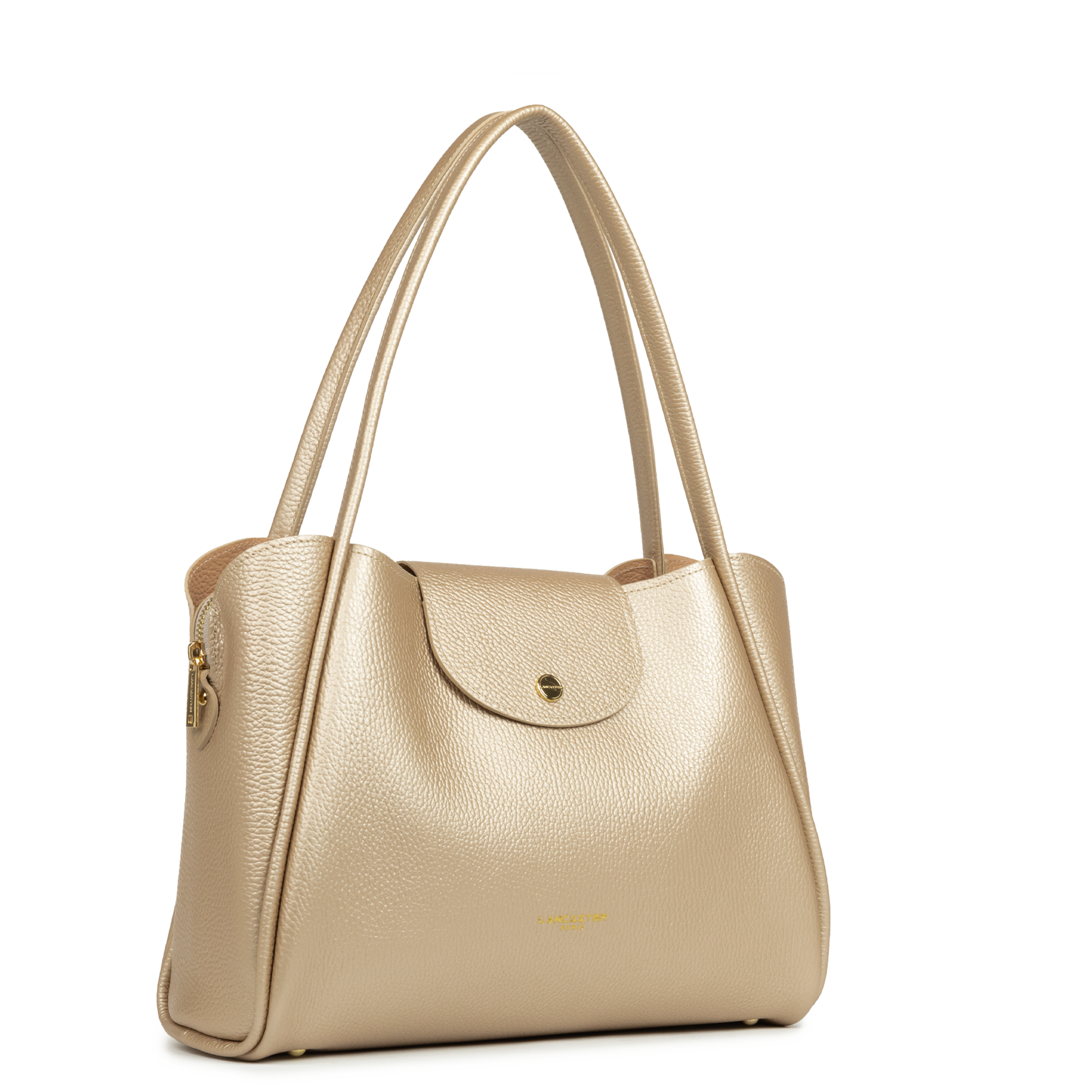 Grand sac cabas épaule - ida double LANCASTER Doré