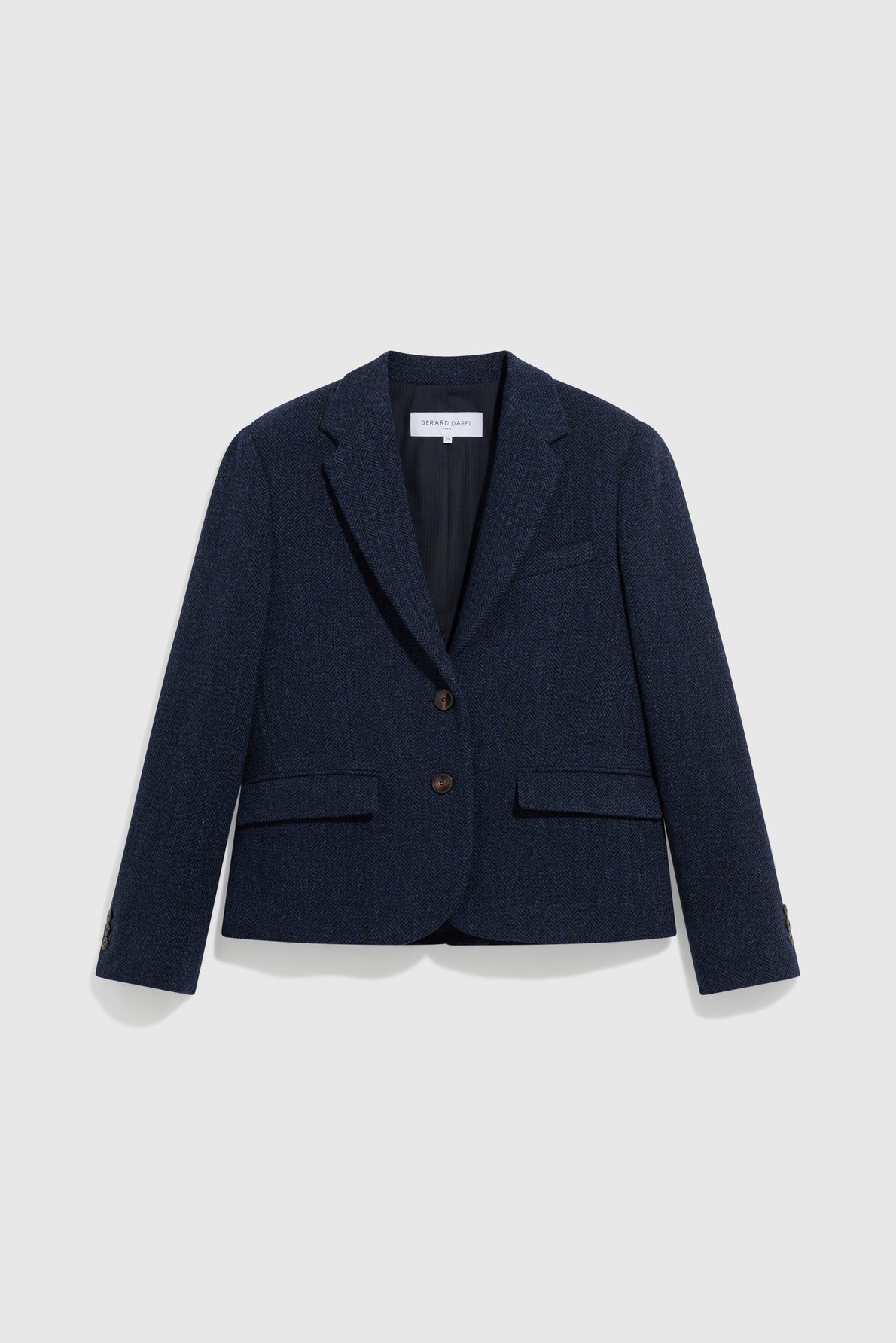 Veste à chevrons en laine vierge - juliet GERARD DAREL Bleu