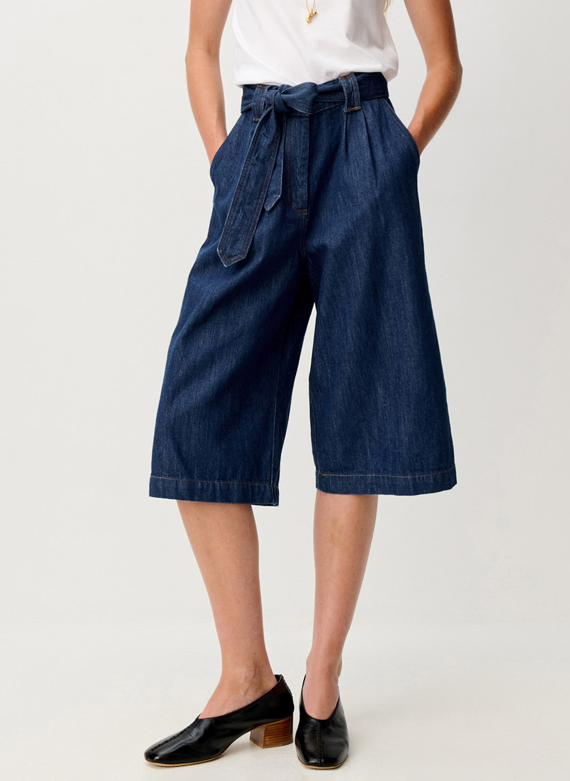 Bermuda oversize taille haute en coton marcoblue SESSUN Bleu