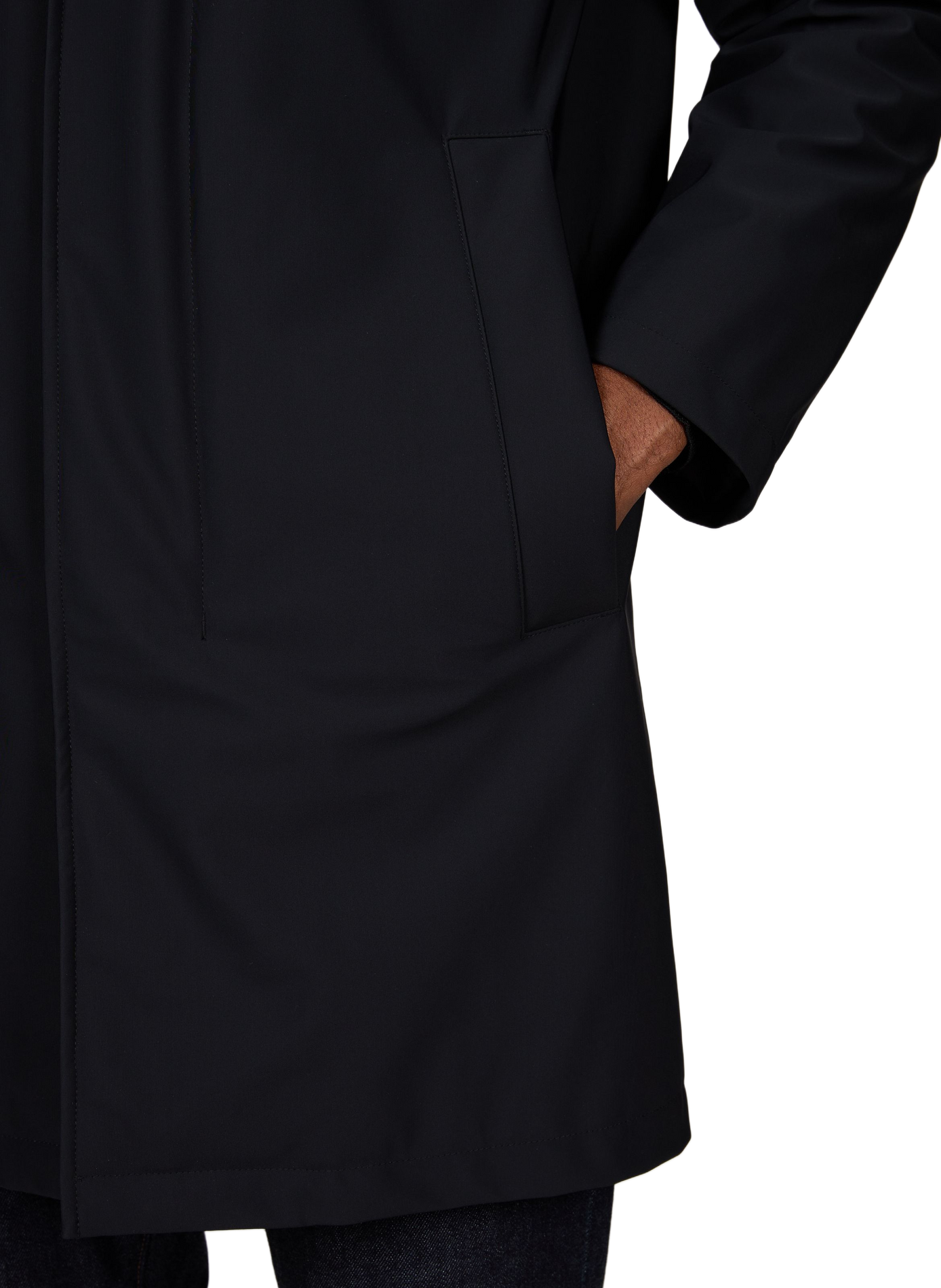 Lange rechte parka met klassieke kraag STRELLSON Blauw