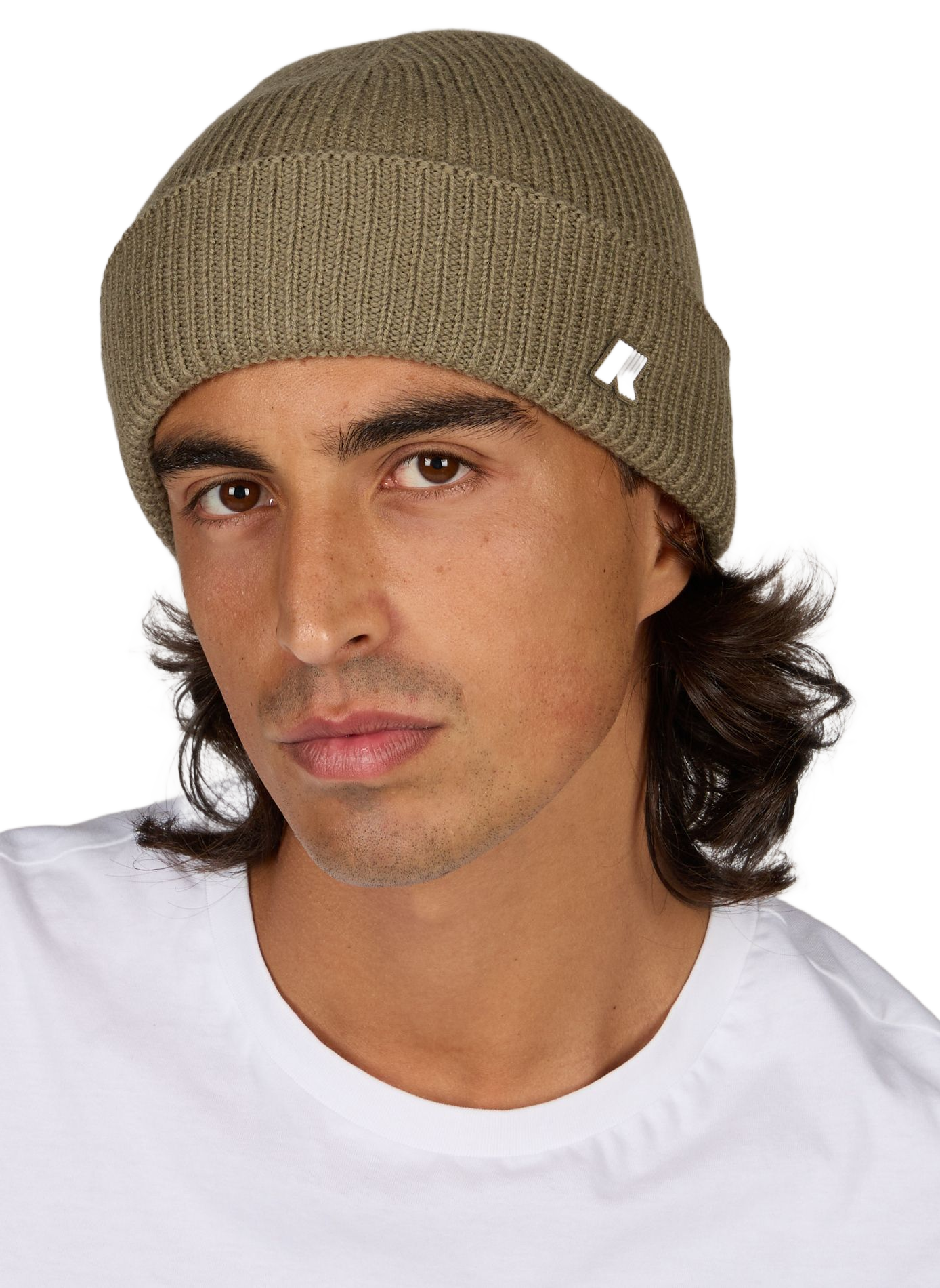 Gerippte Brice-Mütze mit Logo K-WAY Khaki