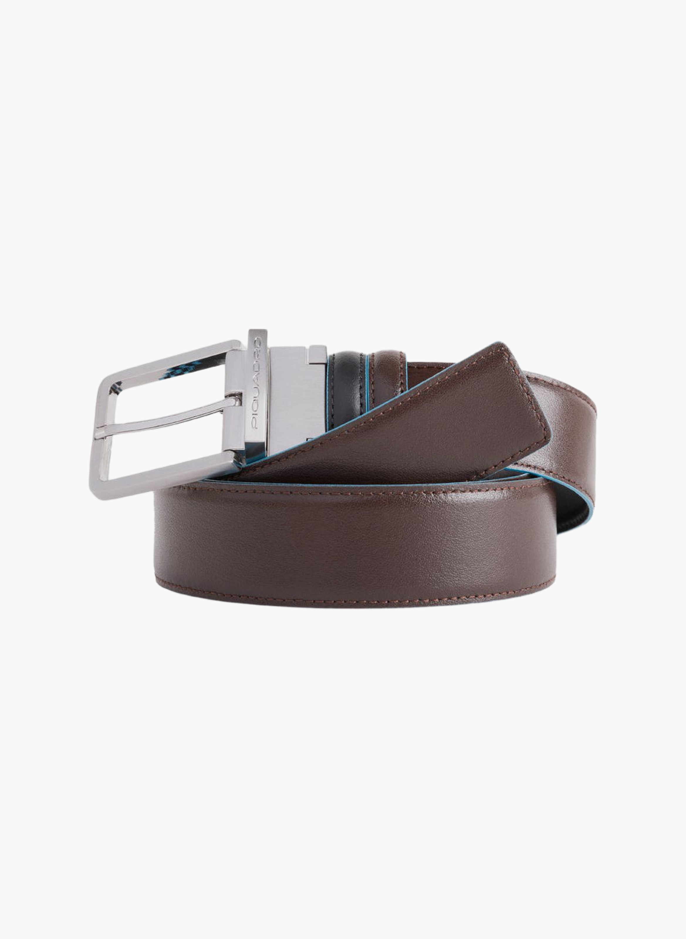 Men's reversible leather belt with raw-edge finish PIQUADRO Black