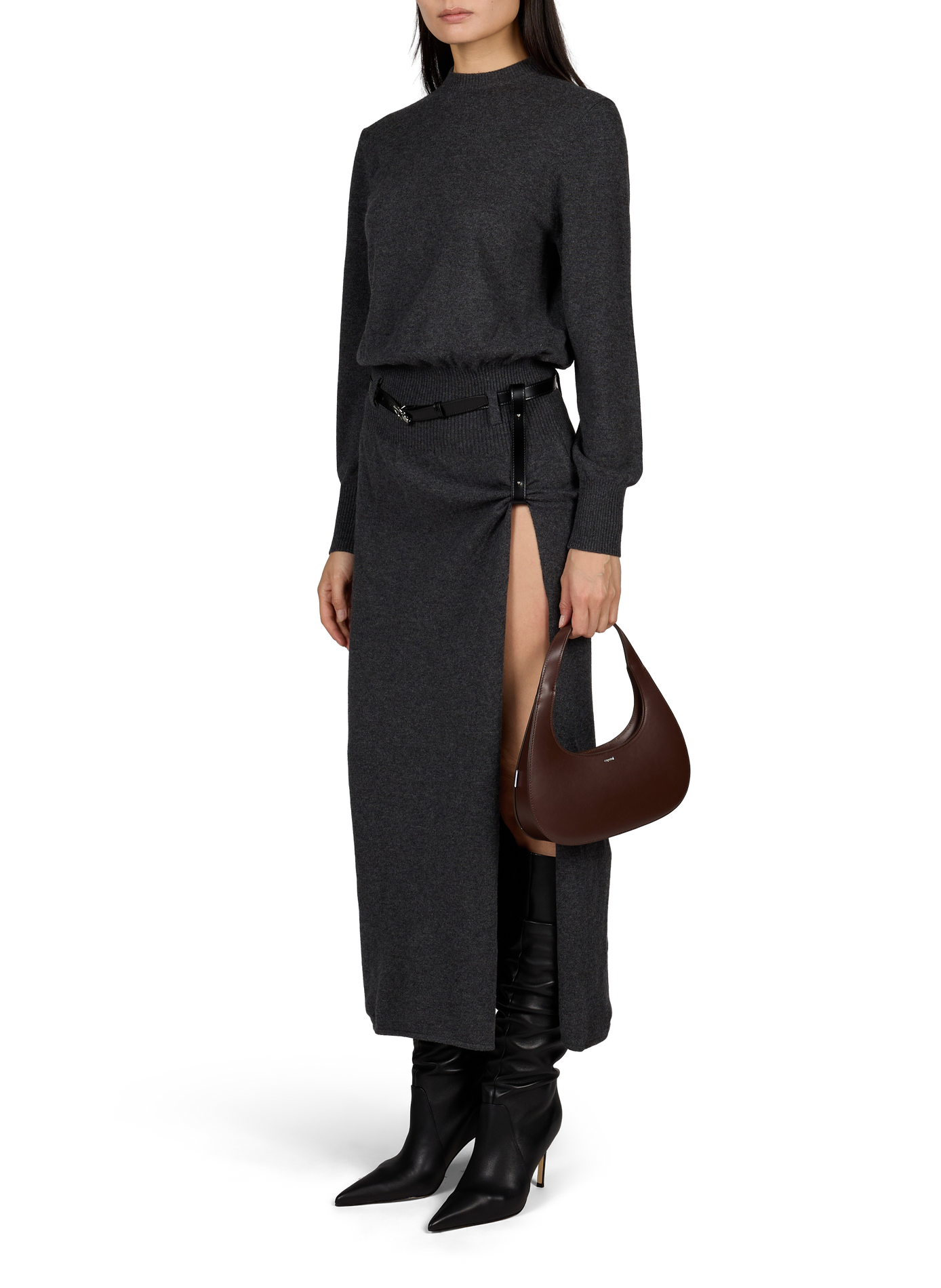 Loop Swipe leather handbag COPERNI Brown