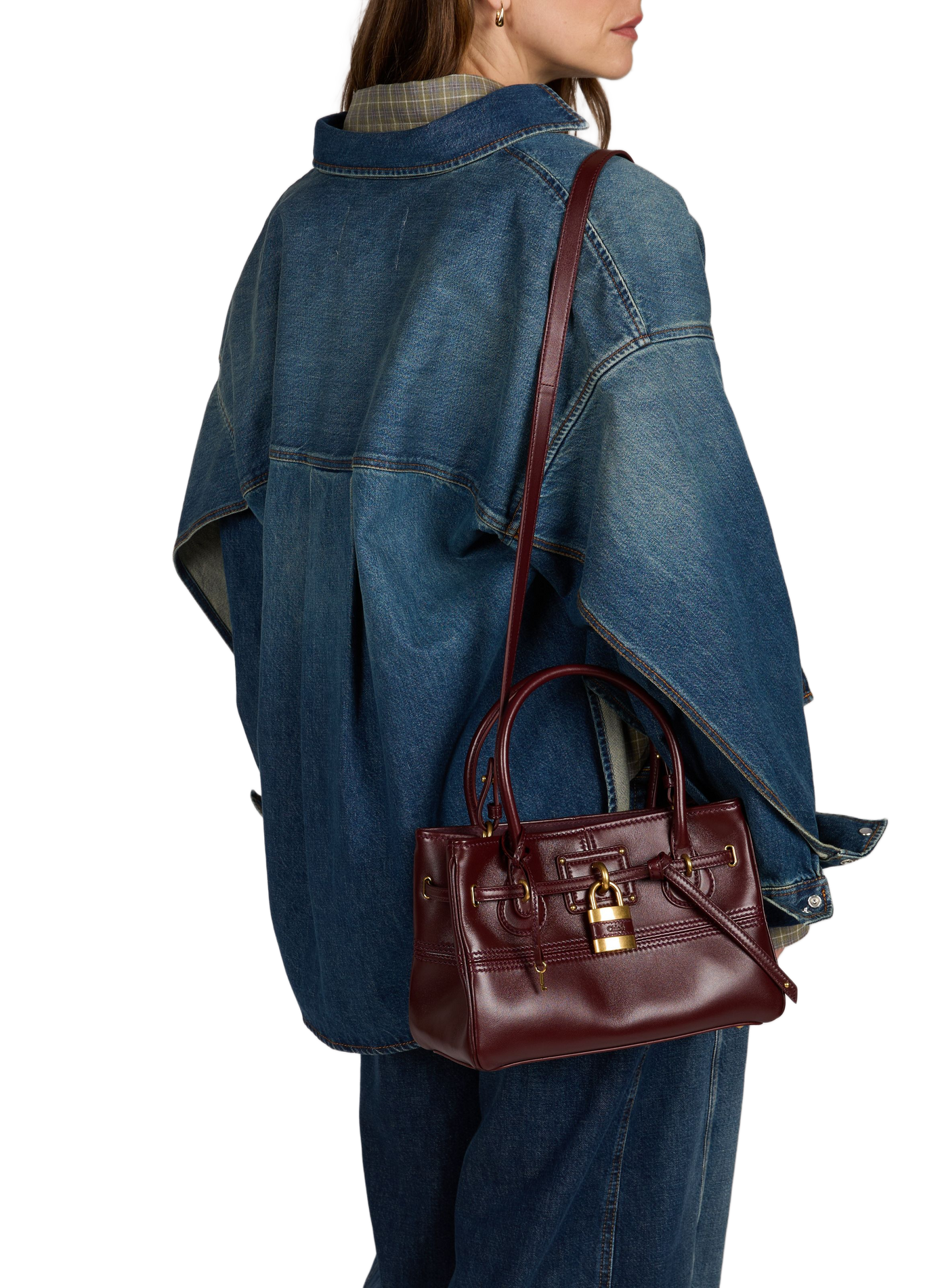 Buffalo leather handbag CHLOÉ Red