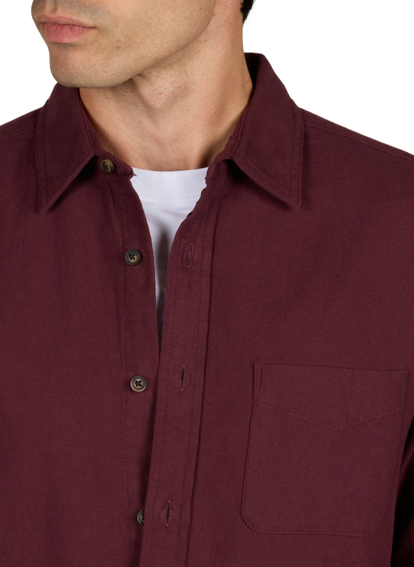 Chemise droite en coton DOCKERS Rouge