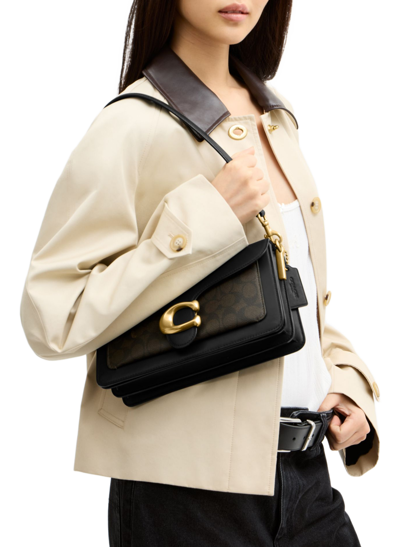 Tabby 29 Leather Shoulder Bag COACH Black