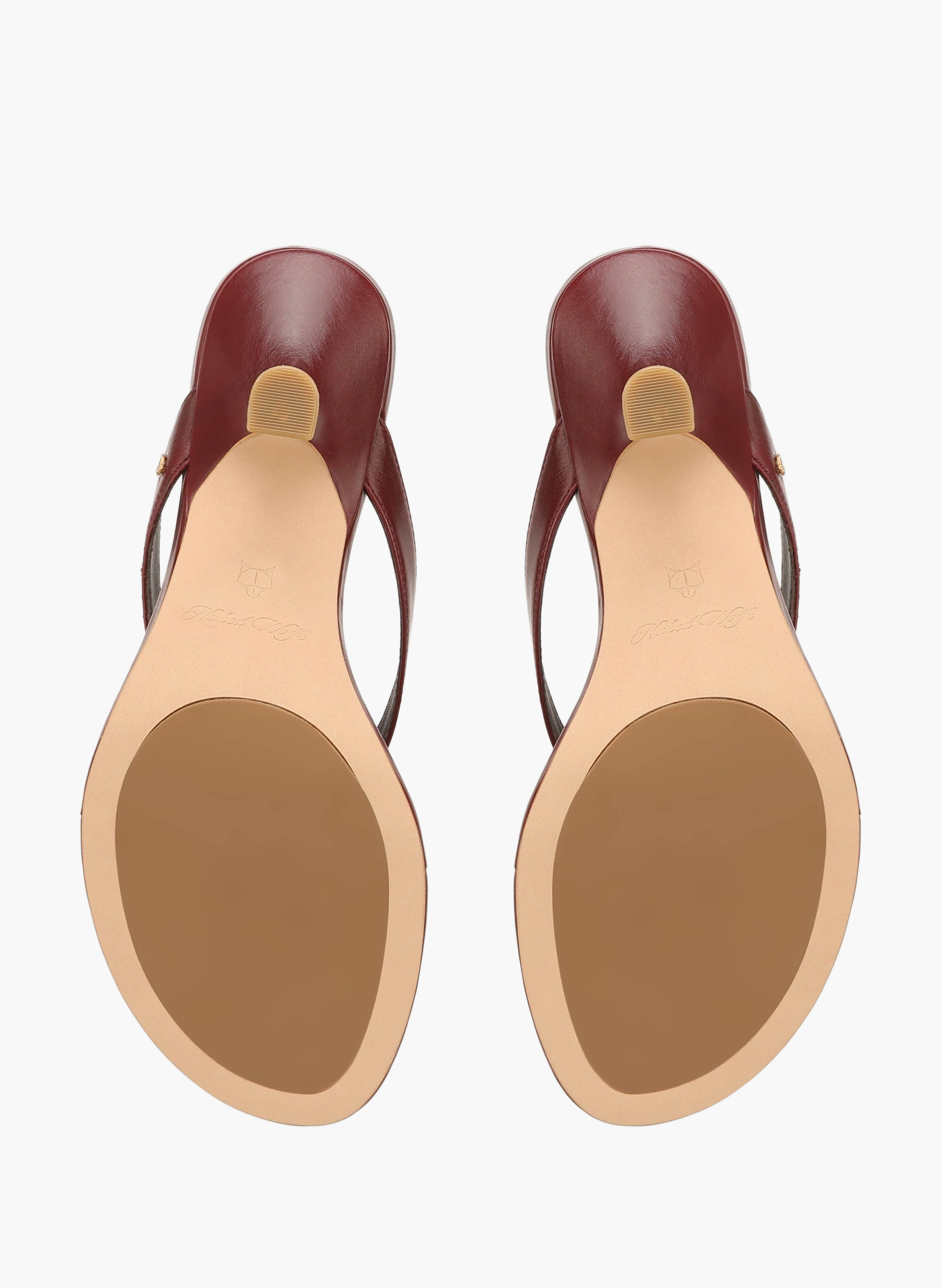 Mandy Absatzschuhe aus gewachstem Leder NAKED WOLFE Rot