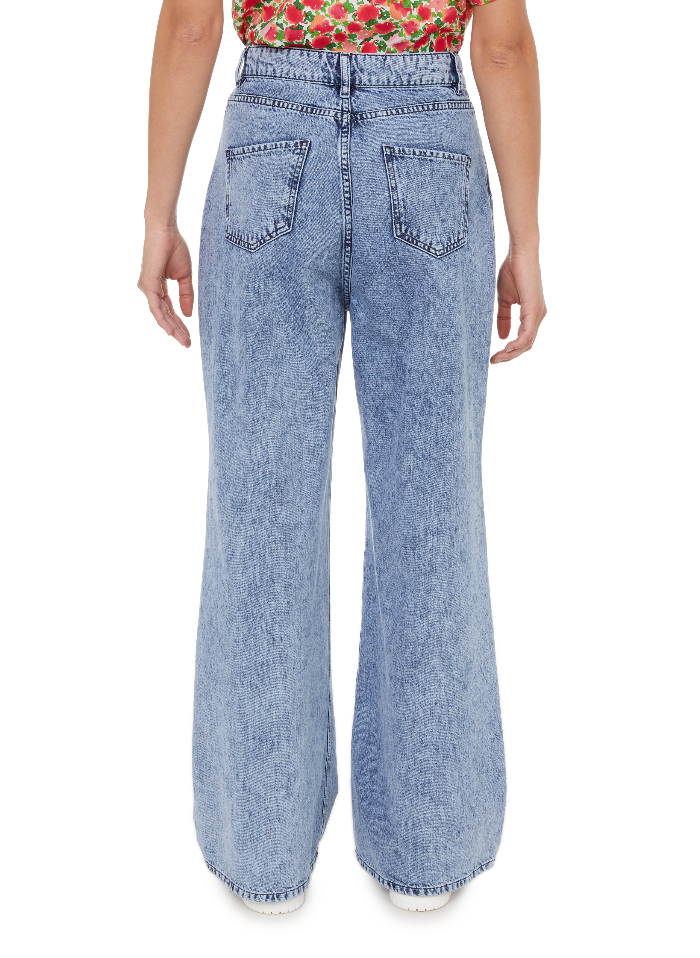 Loose cotton flared jeans IN THE MOOD FOR LOVE Blue