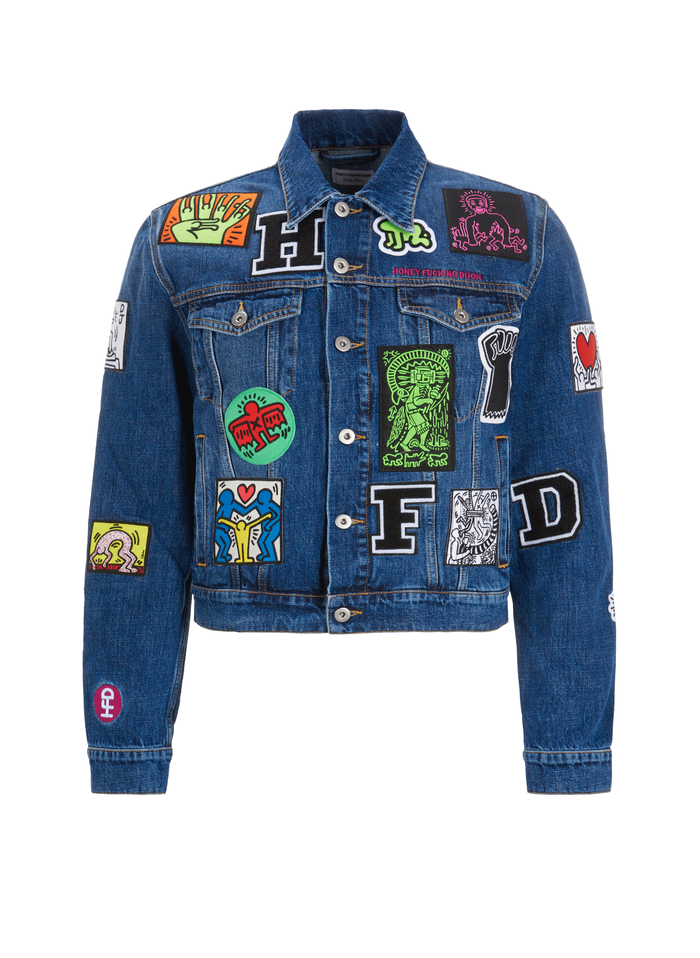 Veste en jean Honey Fucking Dijon x Keith Haring
