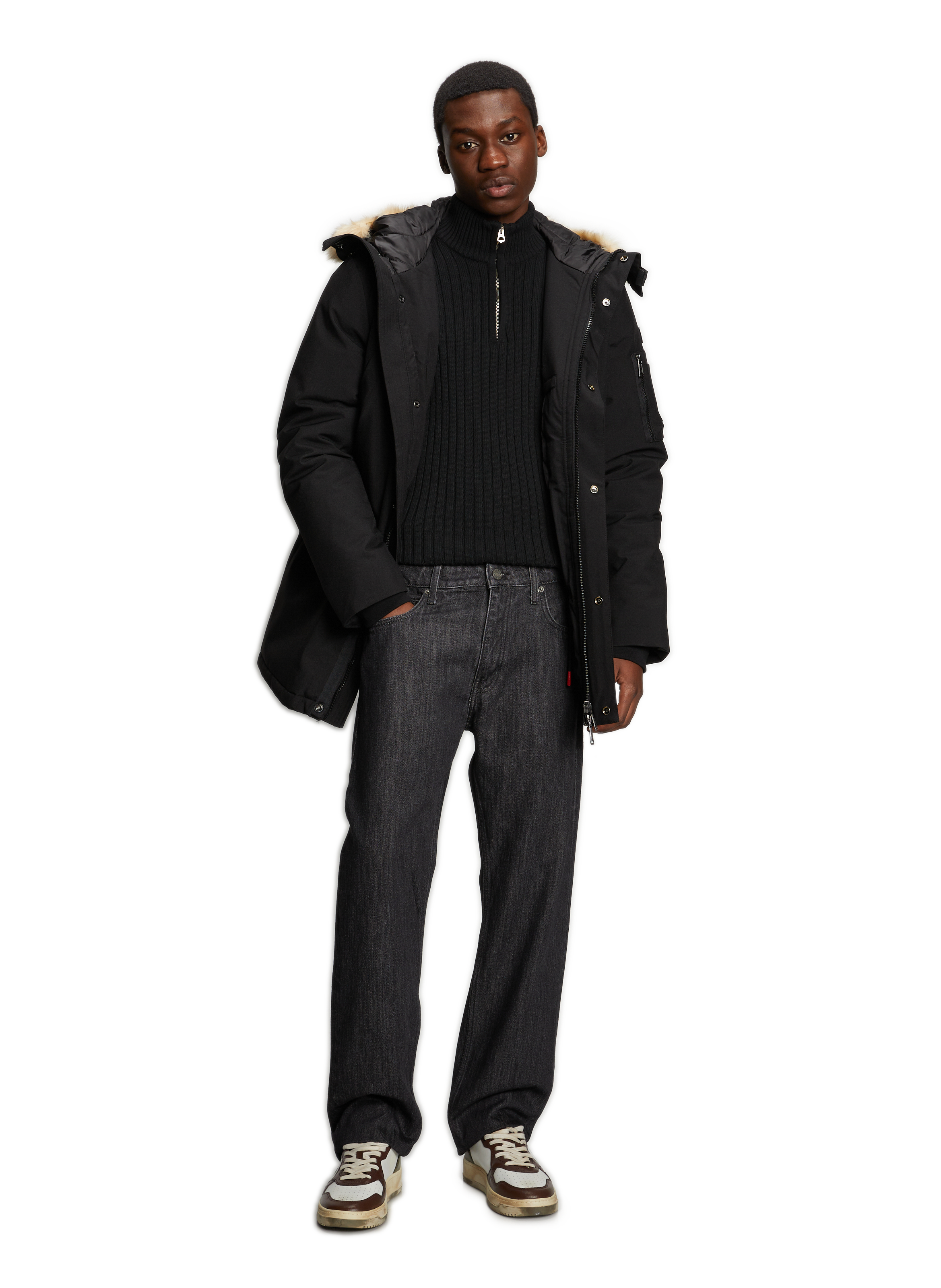 Hooded Jacket SCHOTT Black