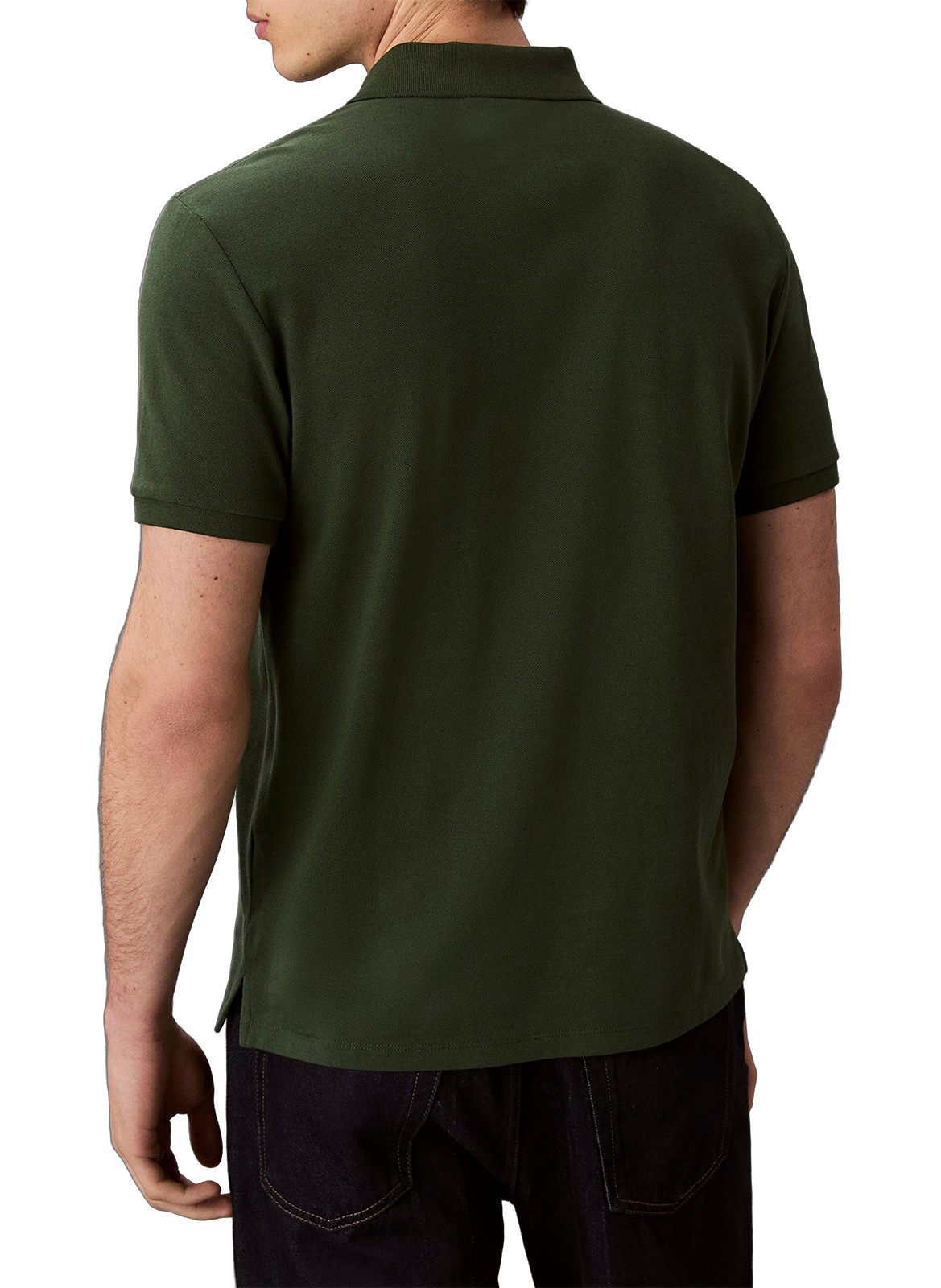 Polo manches courtes en coton CALVIN KLEIN Vert