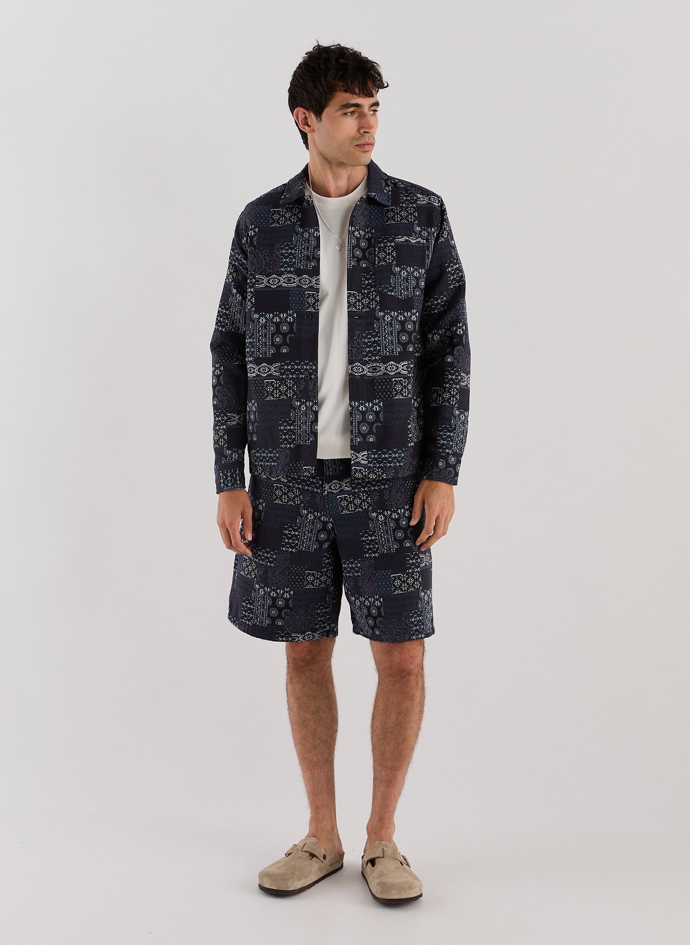 Veste Layton à jacquard effet patchwork LES DEUX Bleu