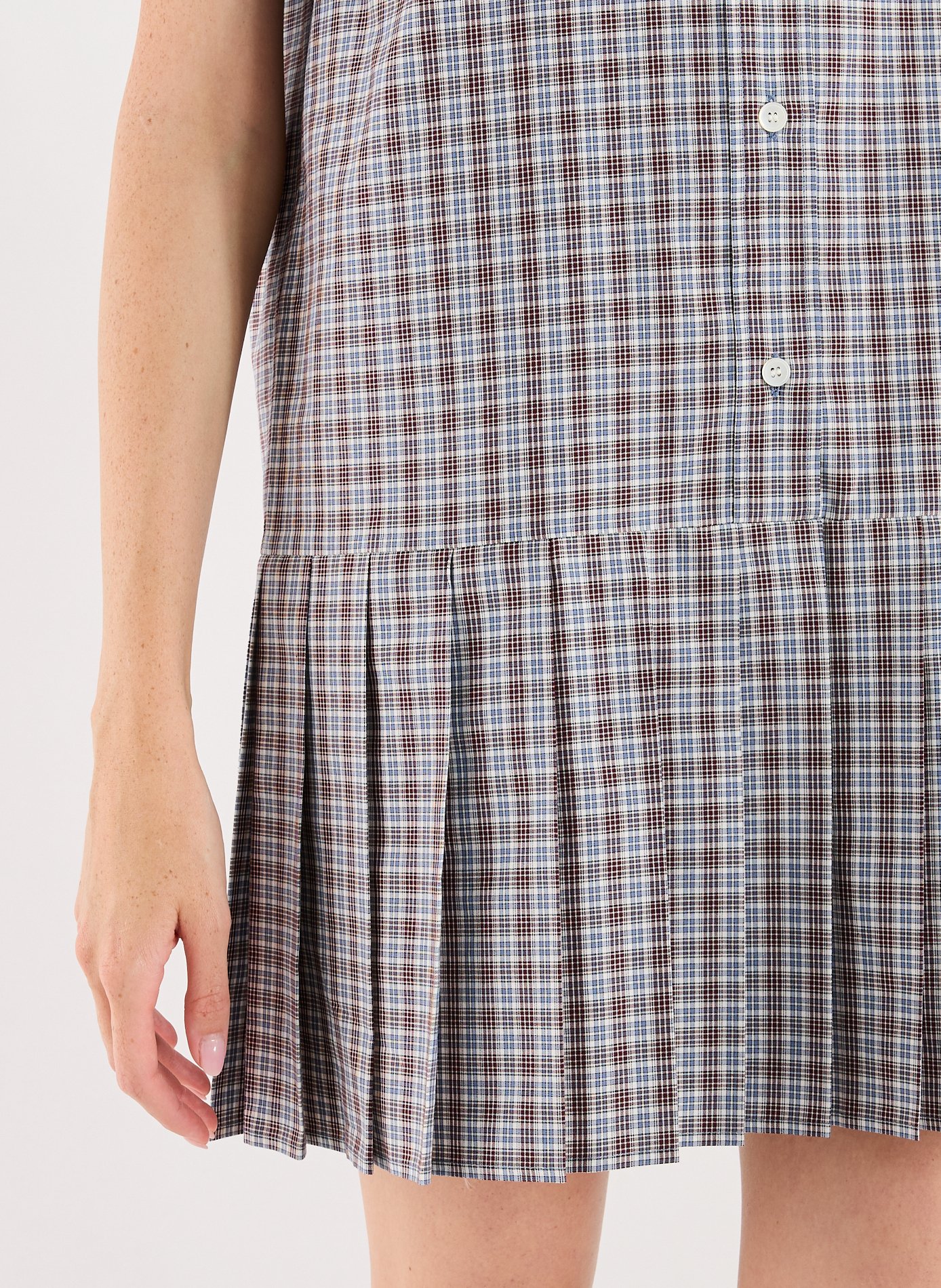 Robe à carreaux en coton MIU MIU Multicolore