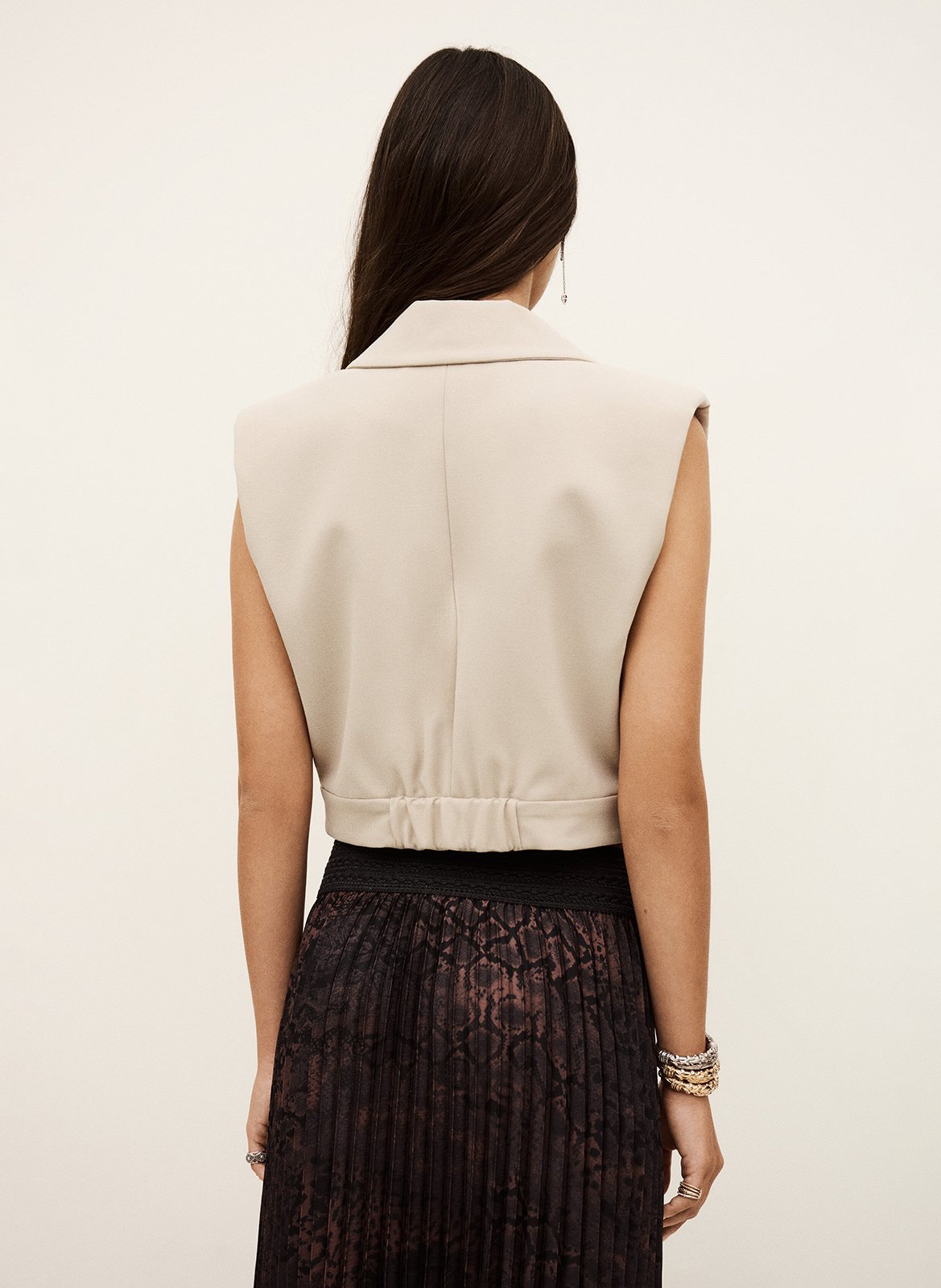 Top col tailleur nova Beige