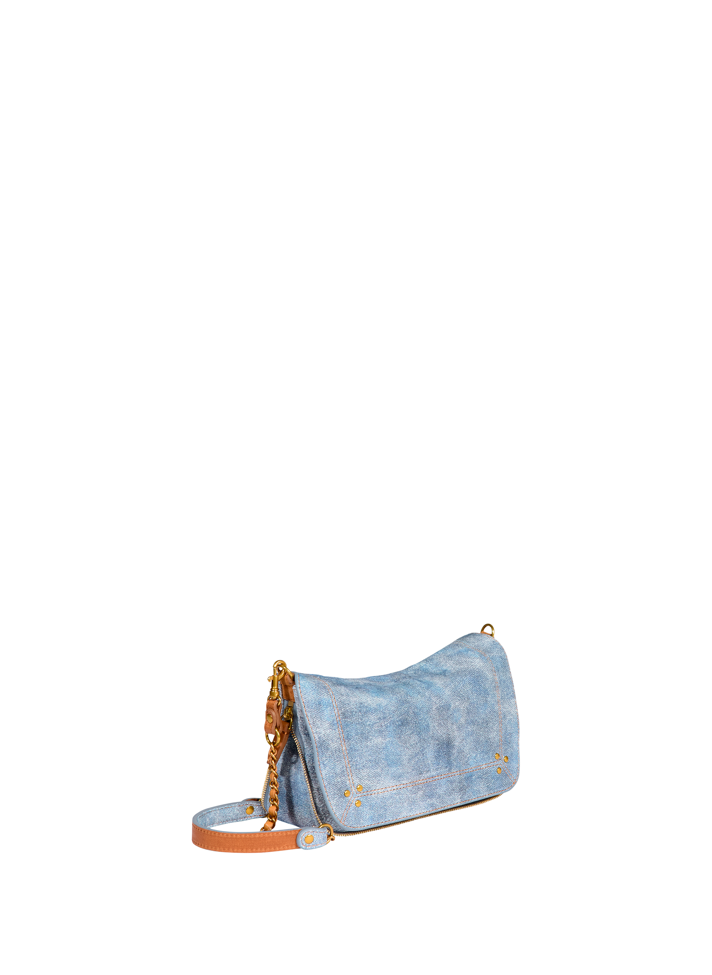 Sac bandoulière Bobi S en cuir de veau et chèvre JÉRÔME DREYFUSS Bleu