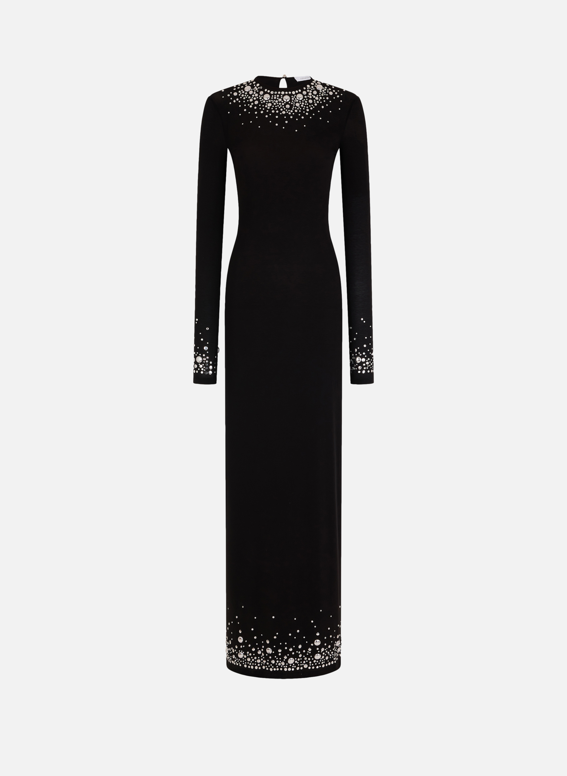 Robe longue en jersey seconde peau RABANNE Noir