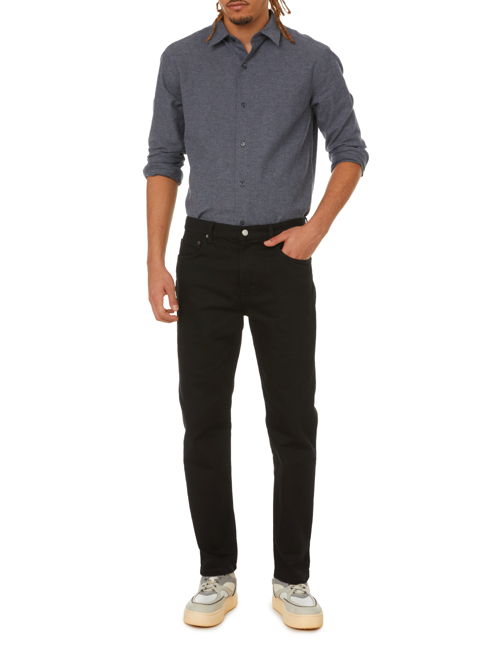 Jean coupe droite Noir