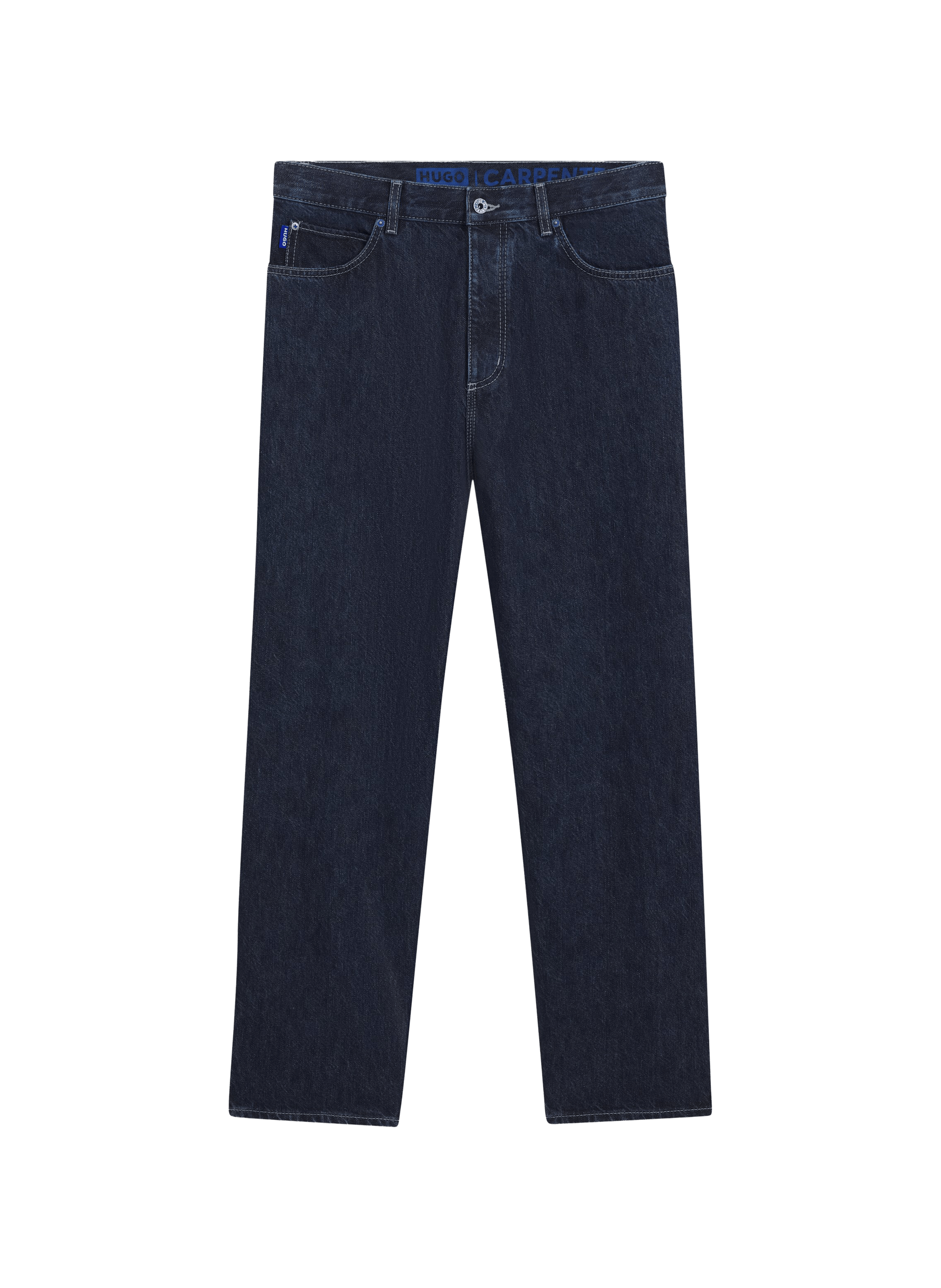 Straight cotton jeans HUGO BLUE Blue