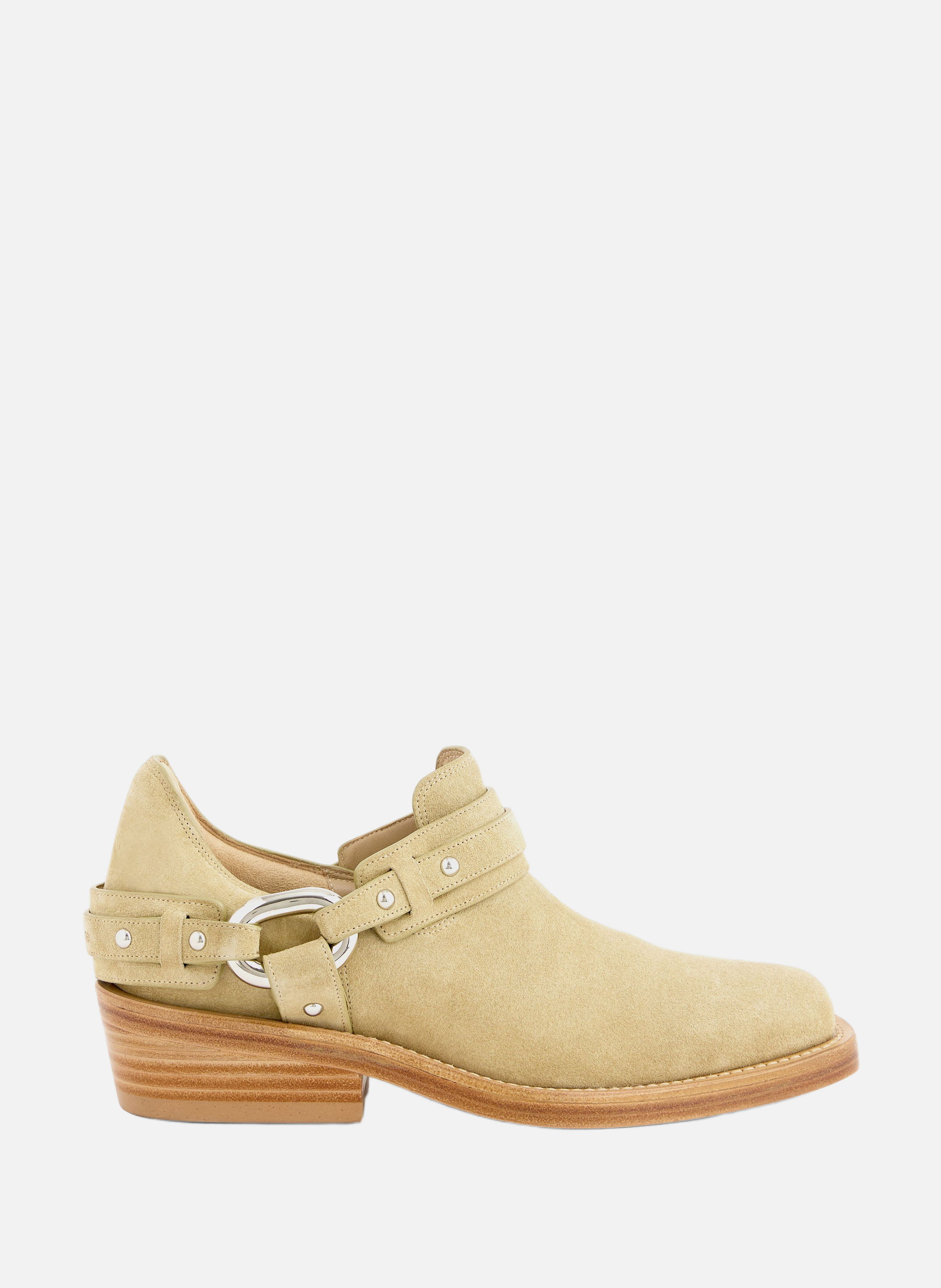 Bottines biker en cuir RABANNE Beige