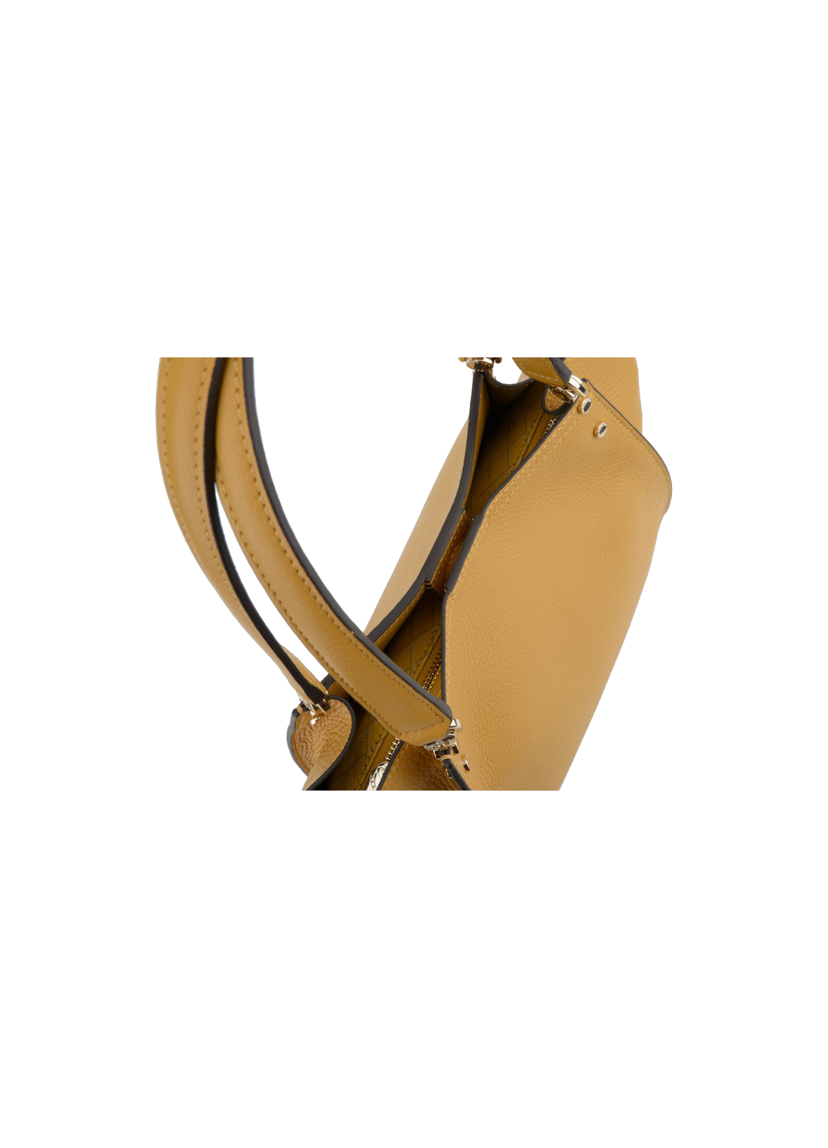 Hebdo | Sac PM en cuir de veau grainé POURCHET Jaune