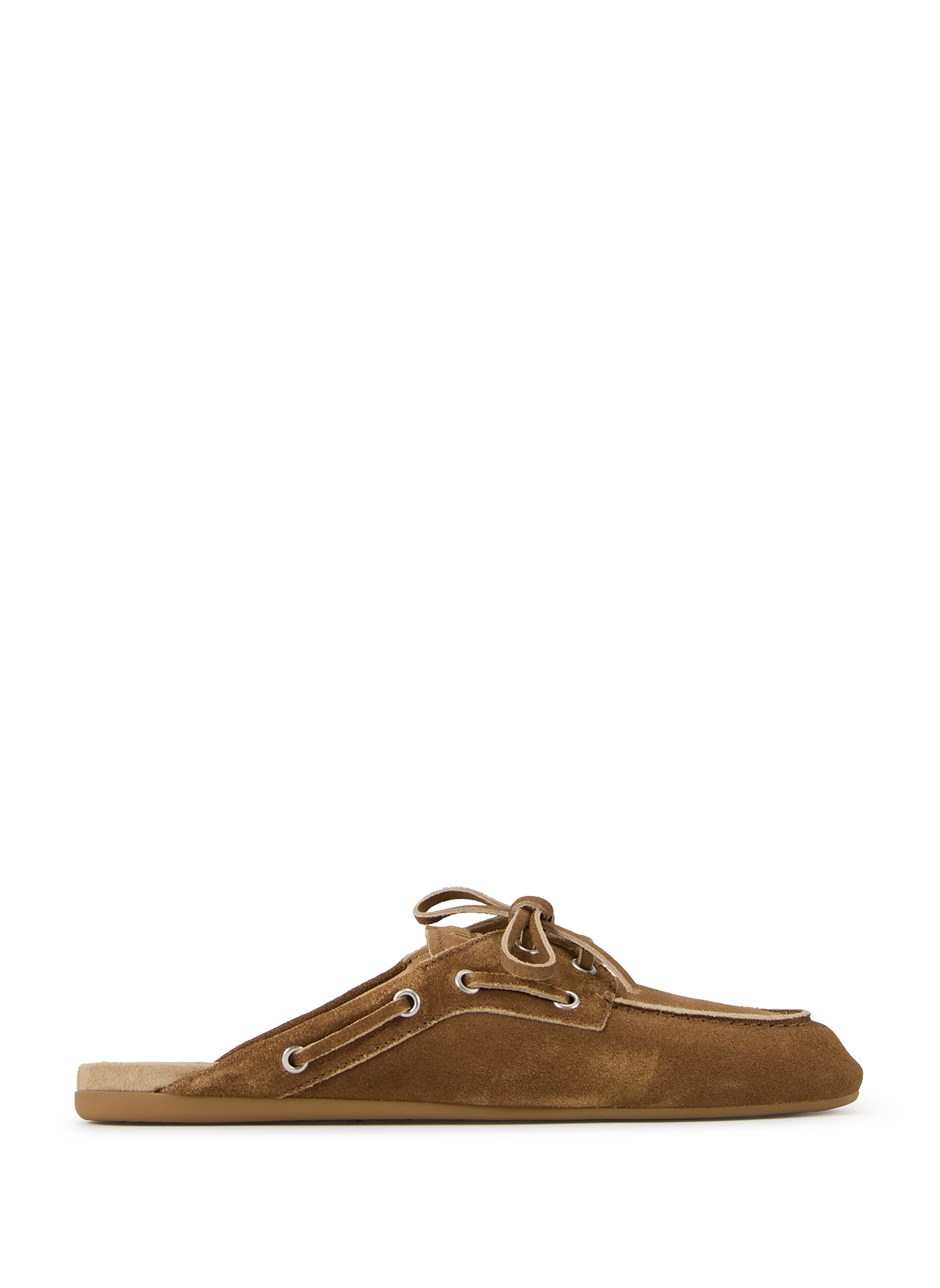 Mules en suède délavé MIU MIU Marron