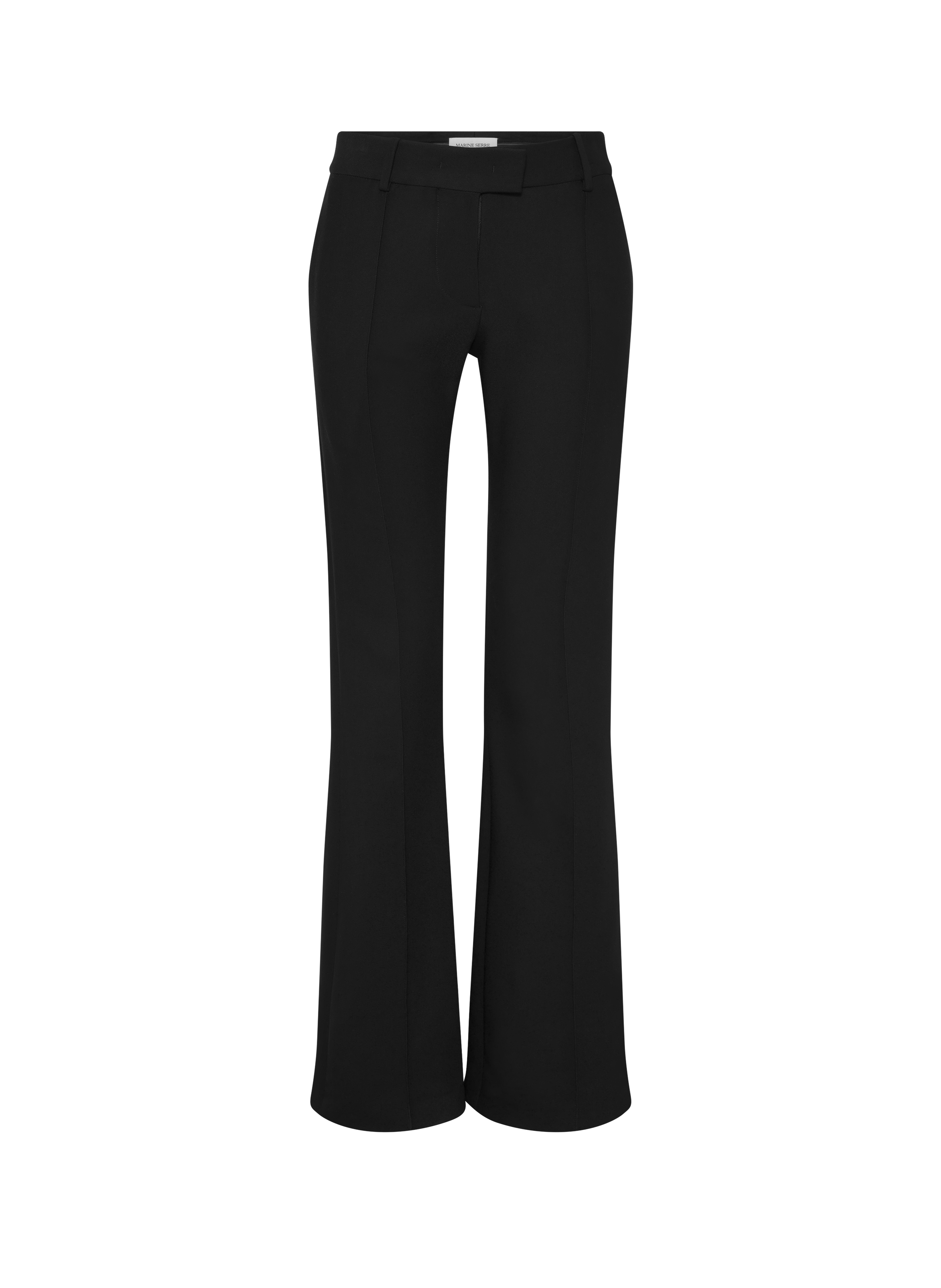 Pantalon tailleur flare en laine MARINE SERRE Zwart