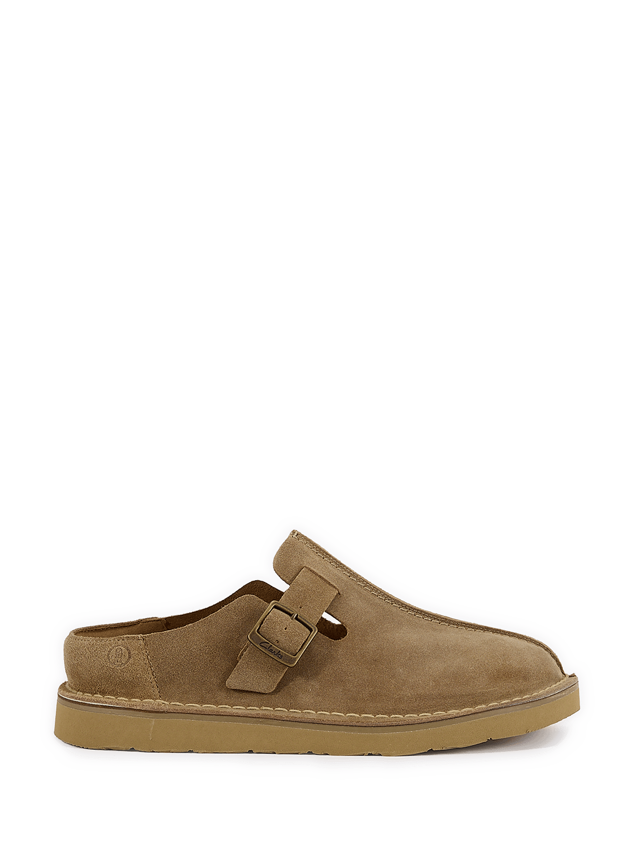 Suede leather mules CLARKS Brown