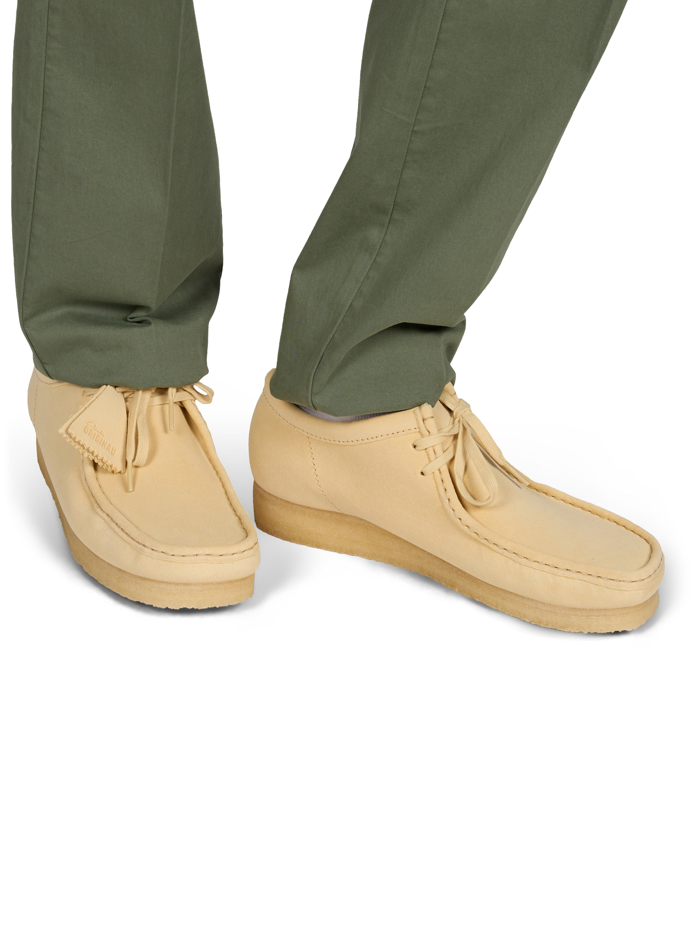 Suede leather derbies CLARKS Yellow