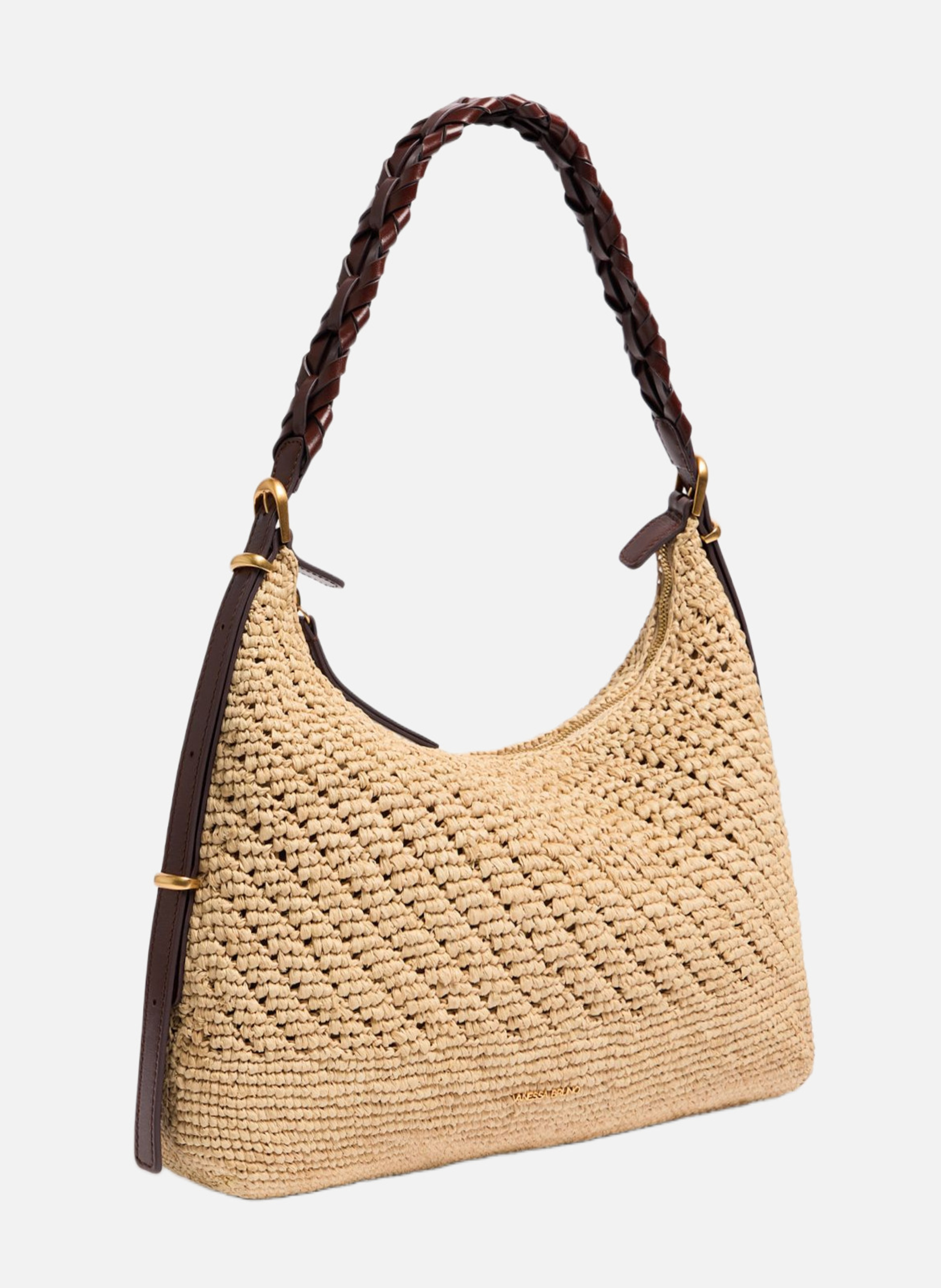 Petit sac jess en raphia VANESSA BRUNO Beige