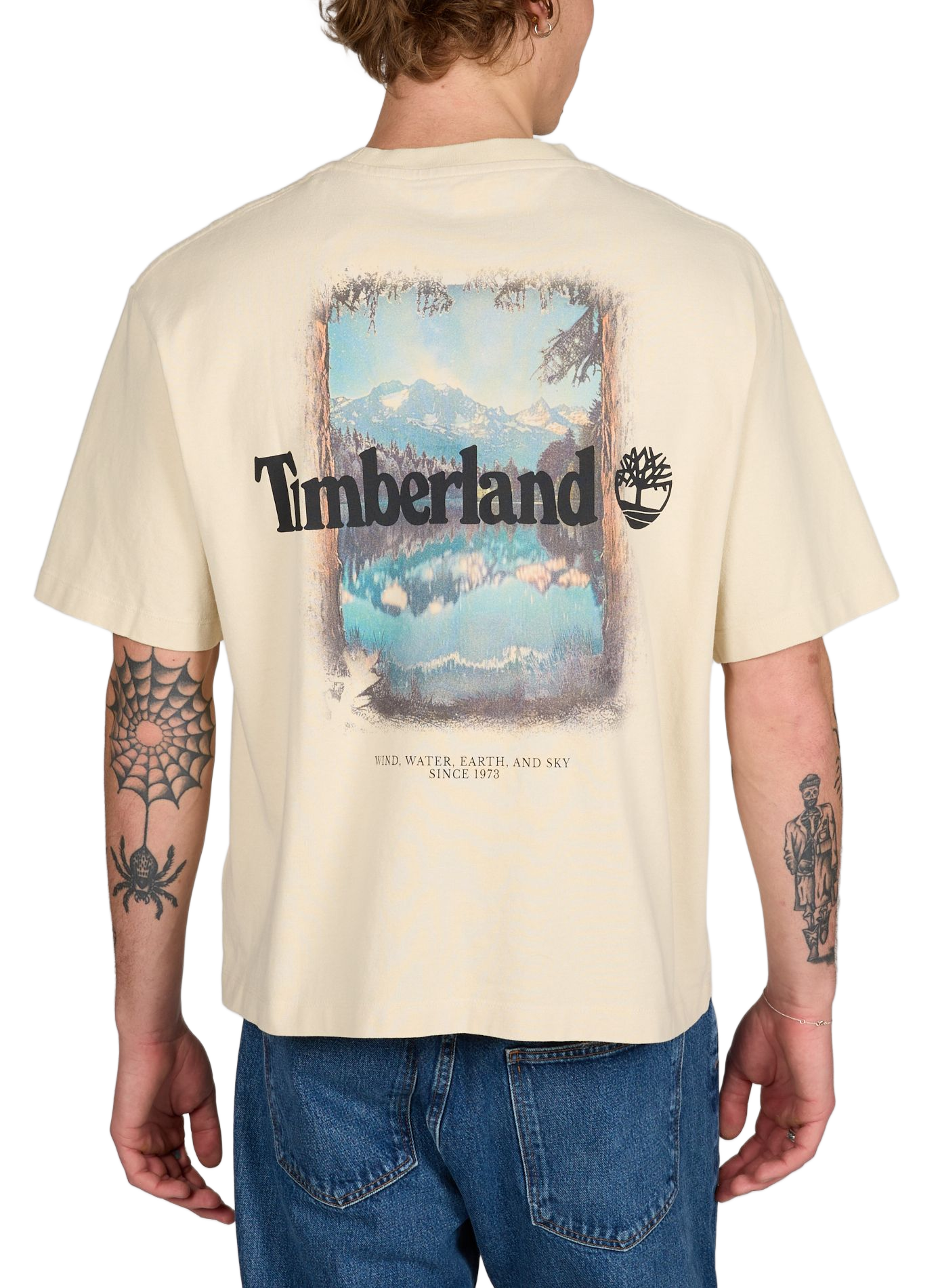 Printed cotton T-shirt TIMBERLAND Beige
