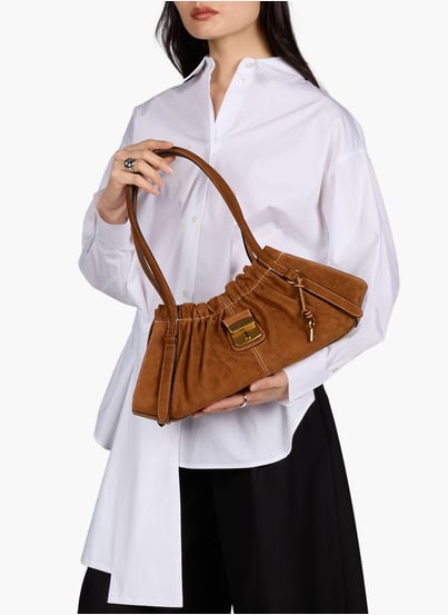 Sac à main The Satchel en cuir suédé