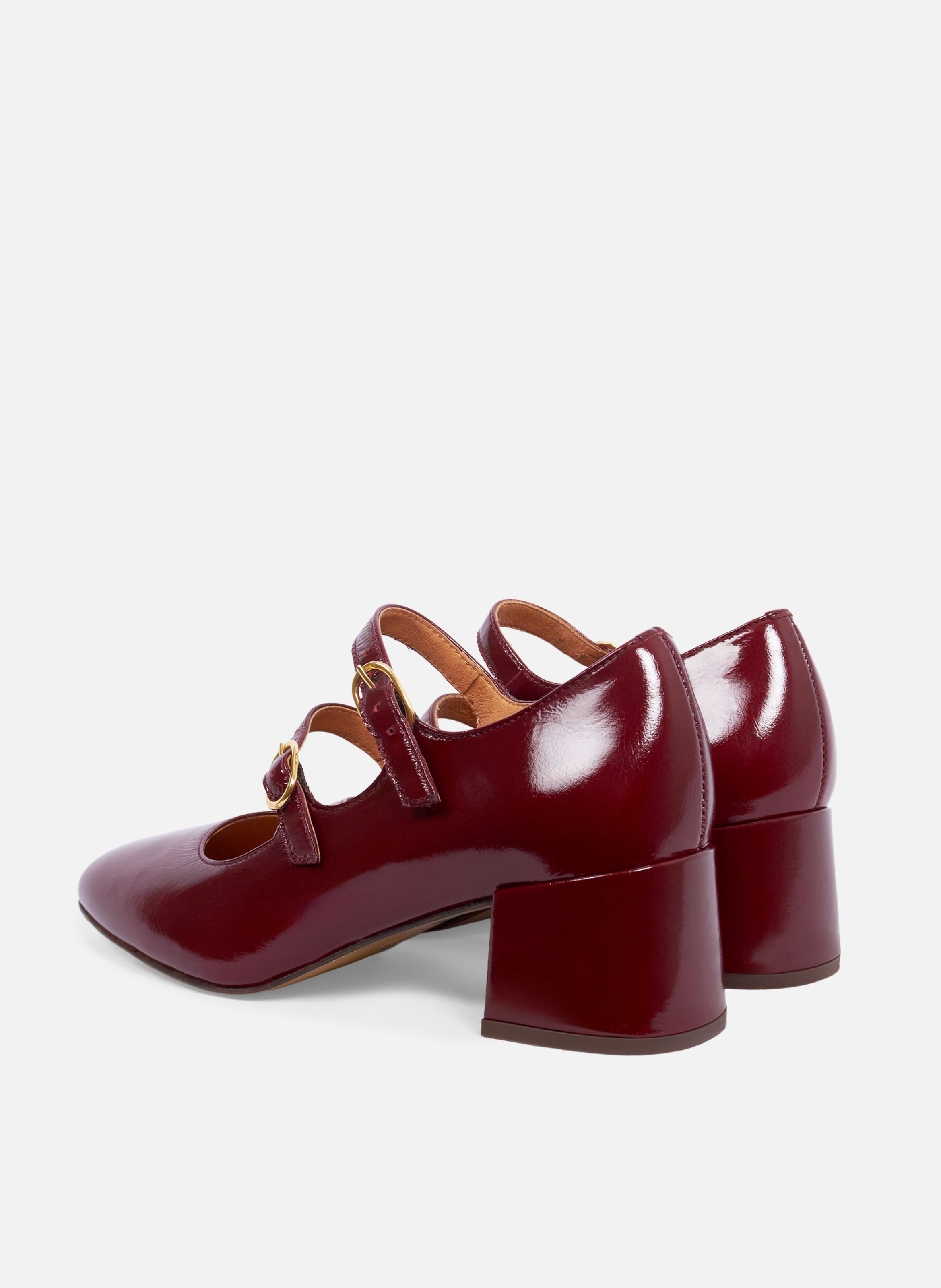 Babies talon jeanne cuir vernis JULES & JENN Rouge