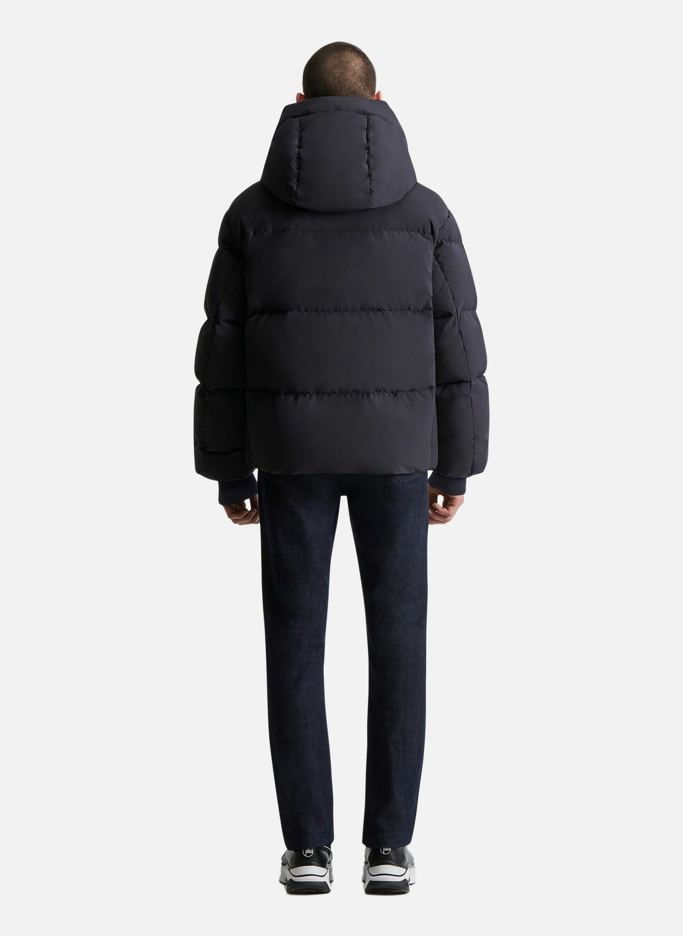 Blouson atila col montant coupe oversize Bleu