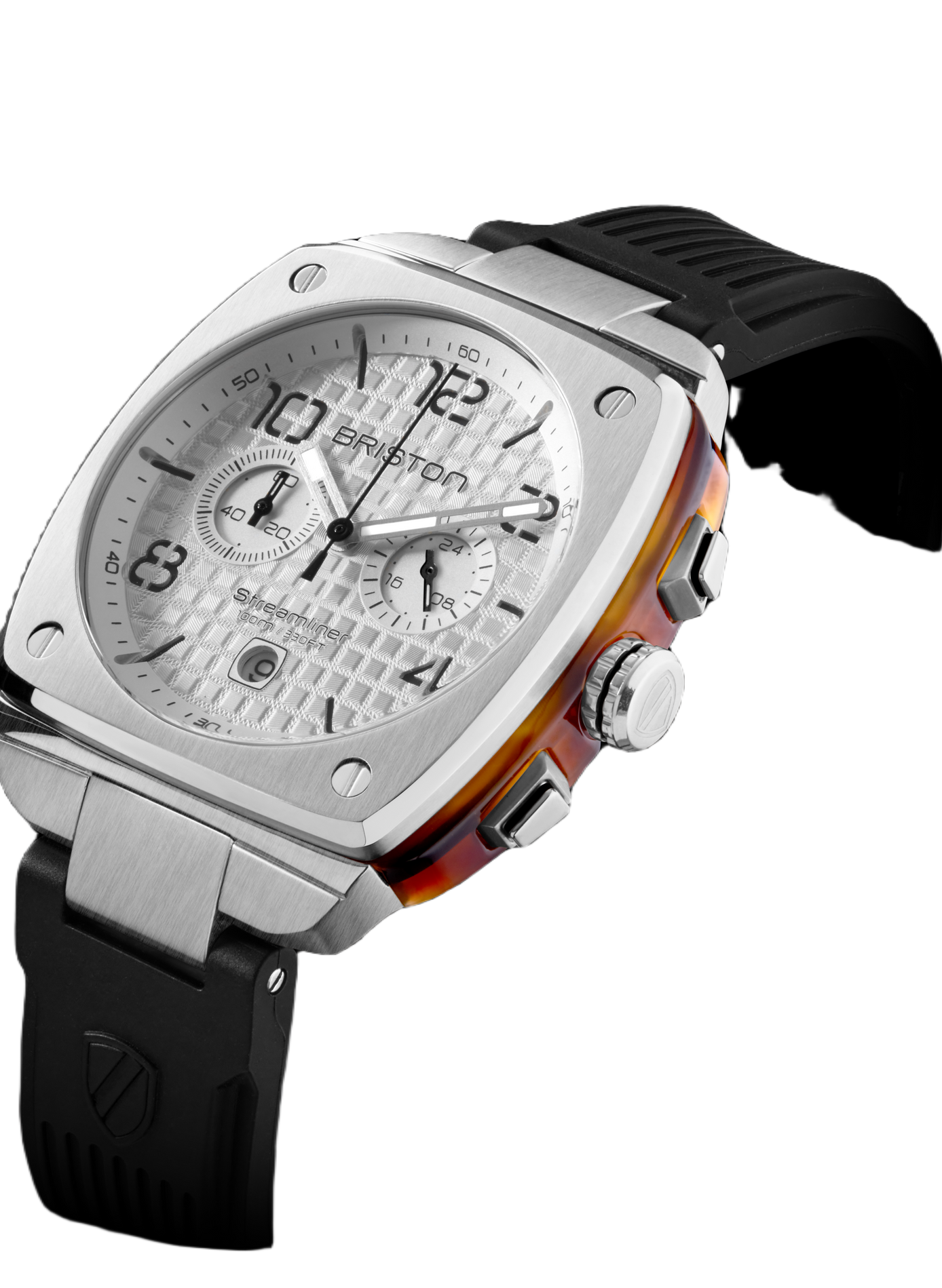 Montre Streamliner Urban en caoutchouc BRISTON Noir