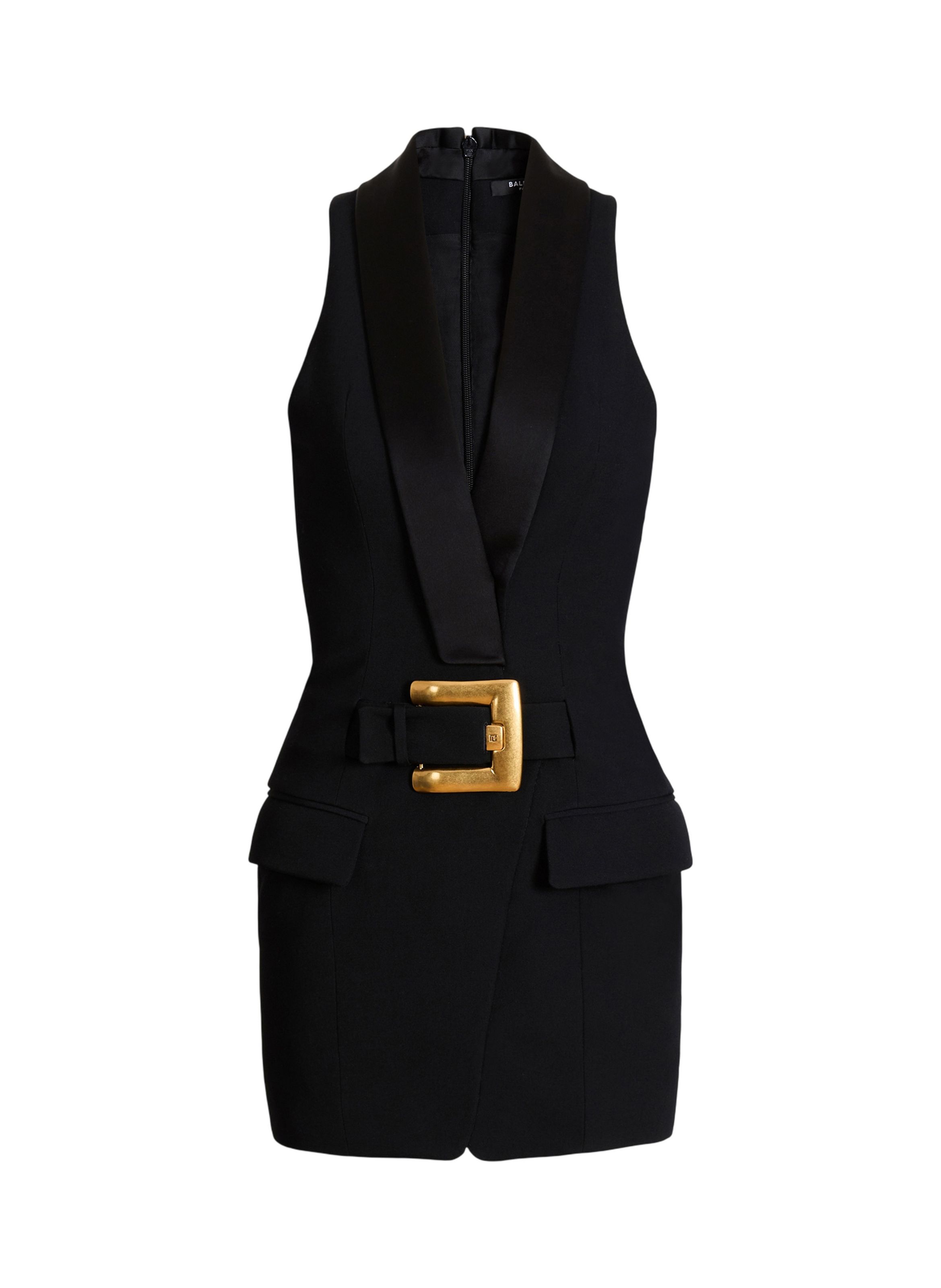 Robe courte ceinturée BALMAIN Noir