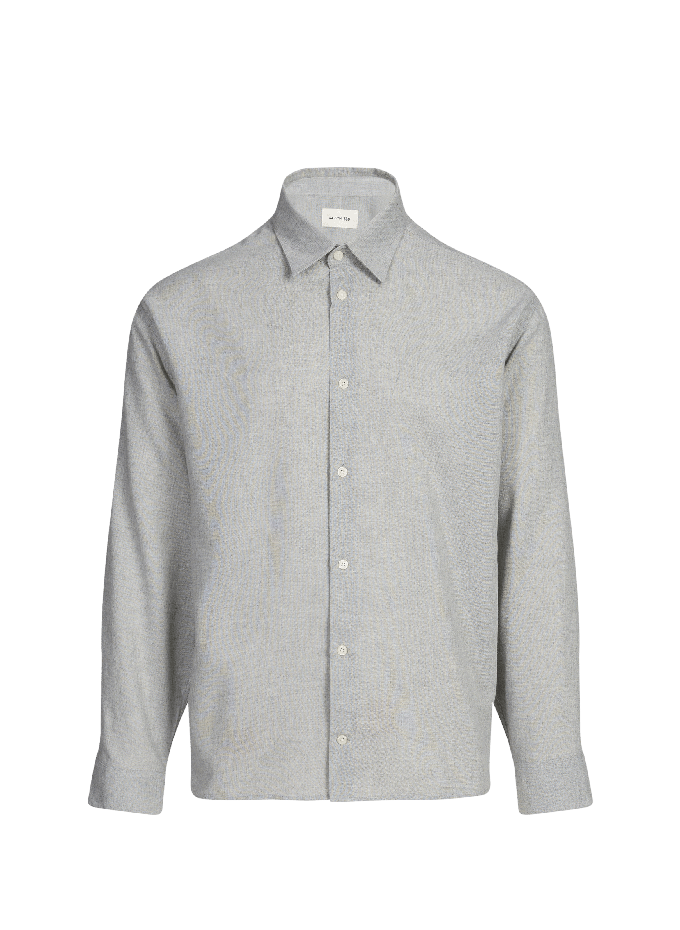 Chemise droite boutonnée unie SAISON 1865 Gris