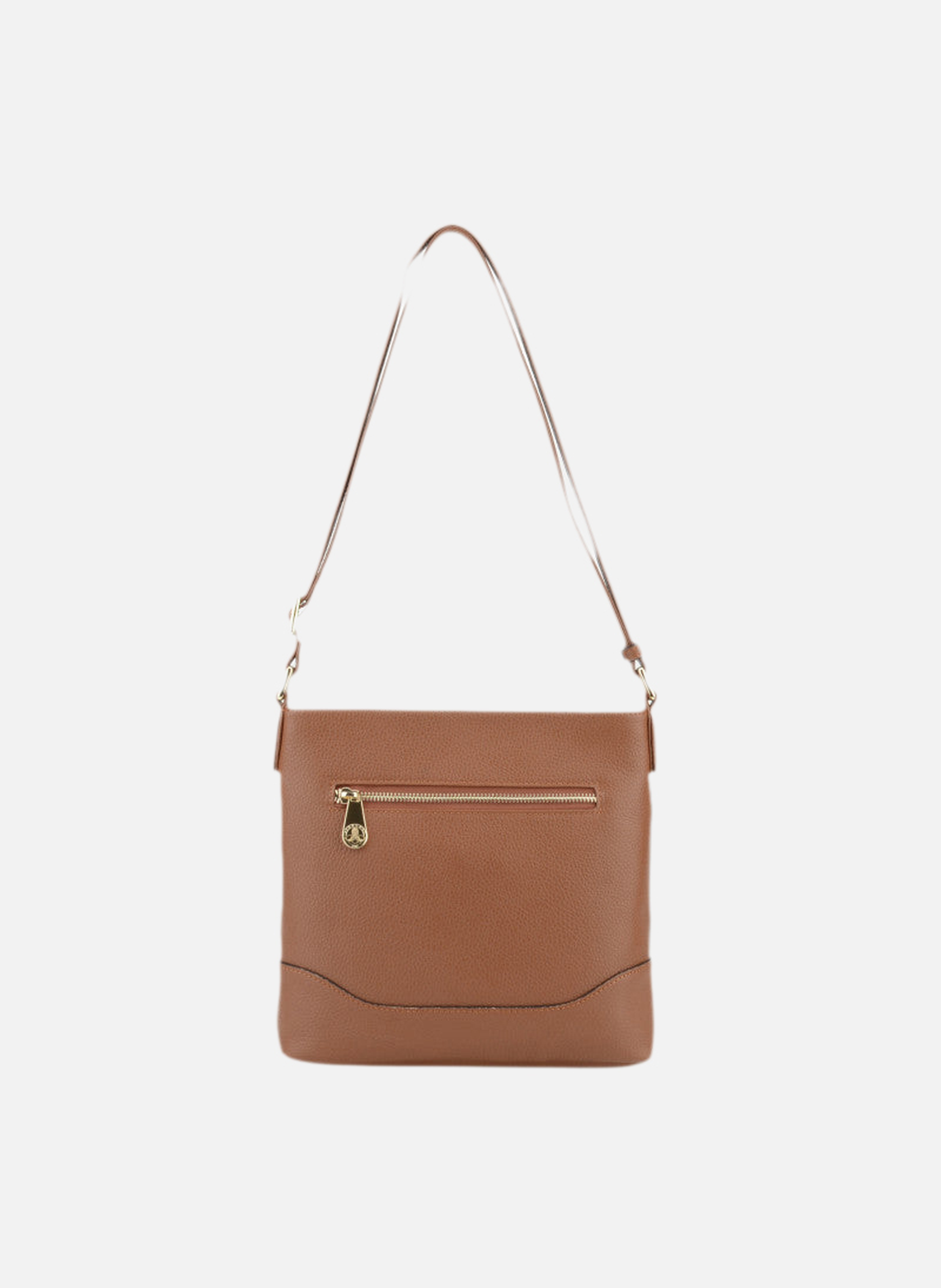 110 magnet | sac porté croisé en cuir de veau grainé POURCHET Doré