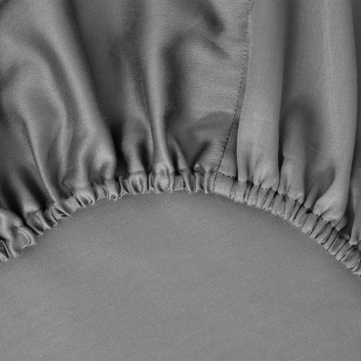 Drap housse en satin de coton, b linea BOSS HOME Gris
