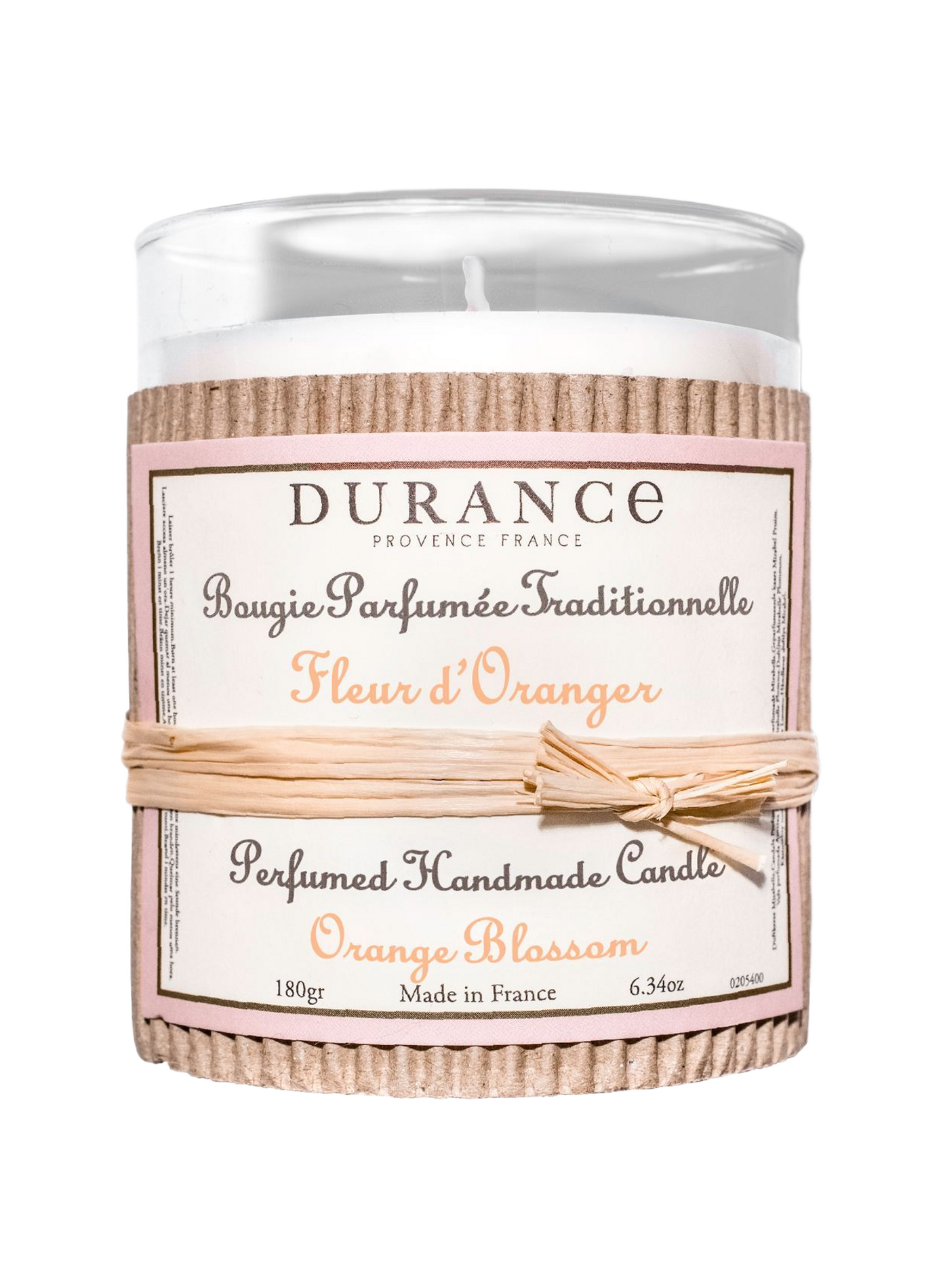 Bougie parfumée Fleur d'oranger 180g DURANCE Orange