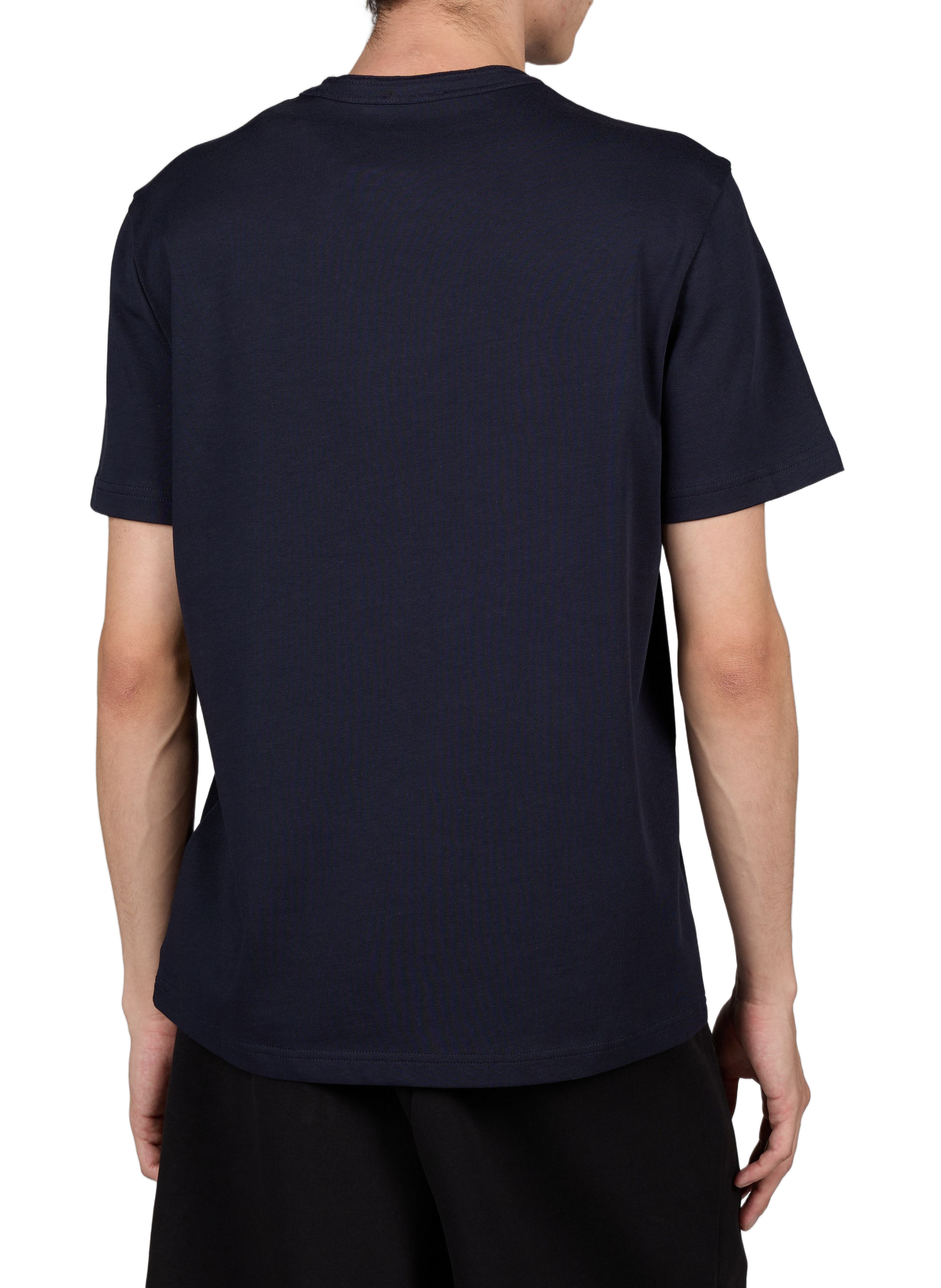 T-shirt M met katoenen borst. MONCLER Blauw
