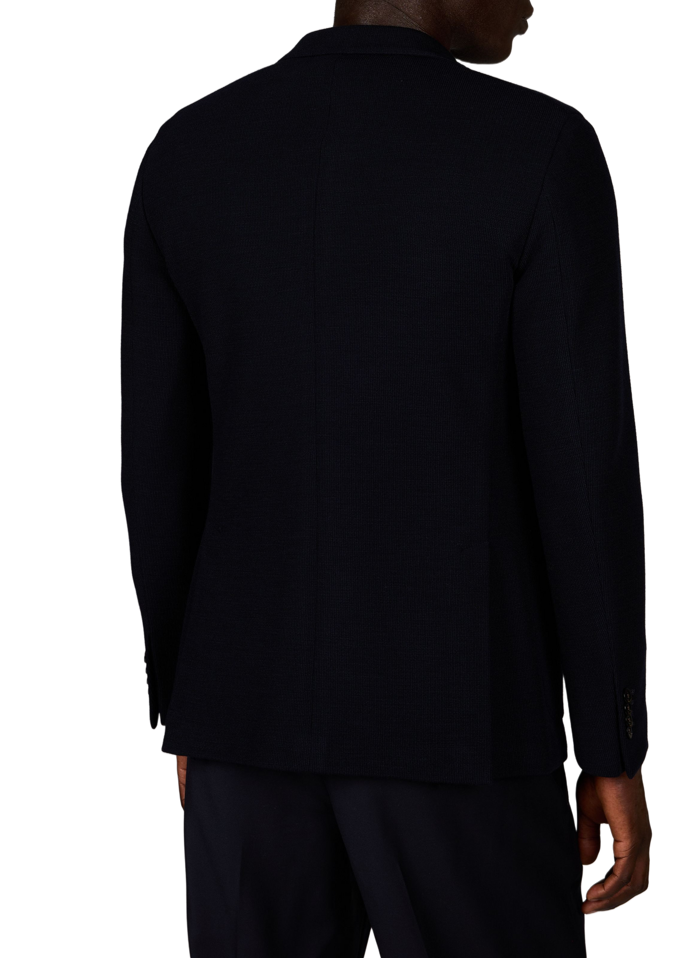 Blazer droit en laine et coton BOGLIOLI Bleu