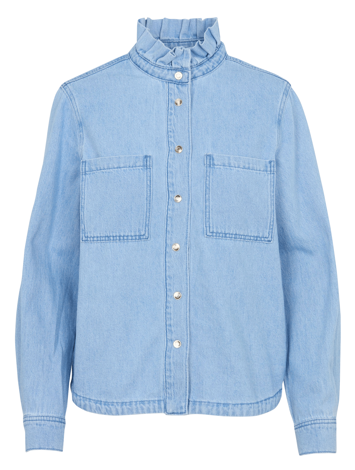 Chemise col montant en coton denise MAISON 123 Bleu