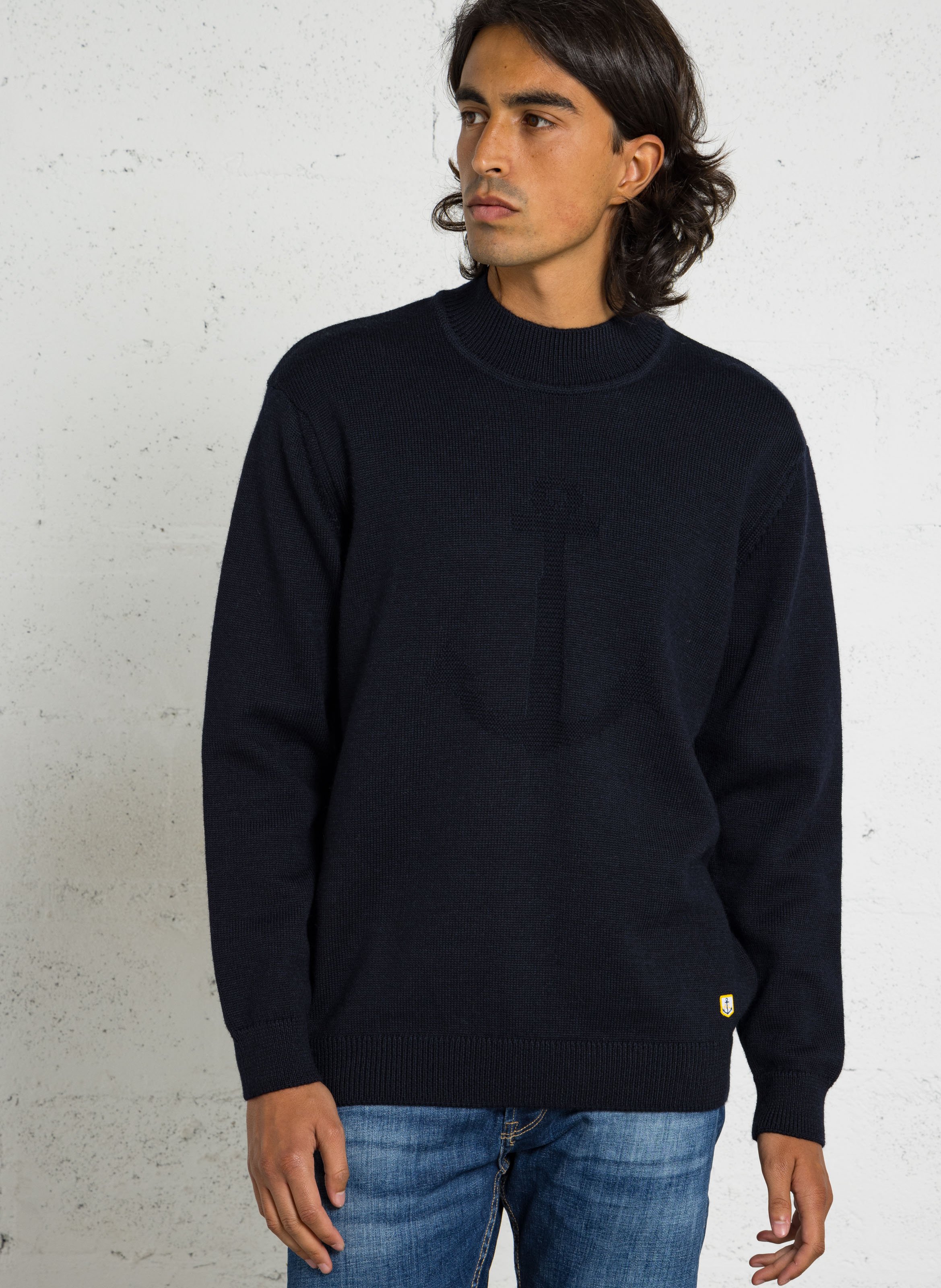 Pull droit en laine ARMOR-LUX Bleu