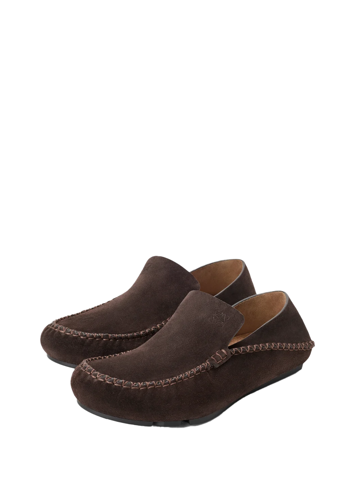Rambla suede leather driver moccasins LOEWE Brown