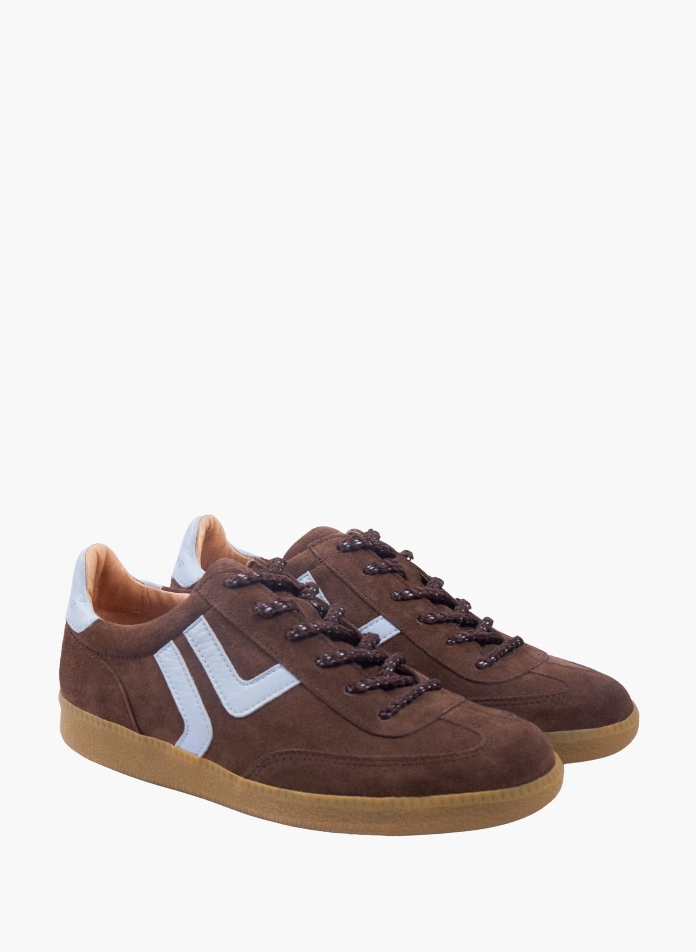 Baskets ninon cuir JULES & JENN Marron