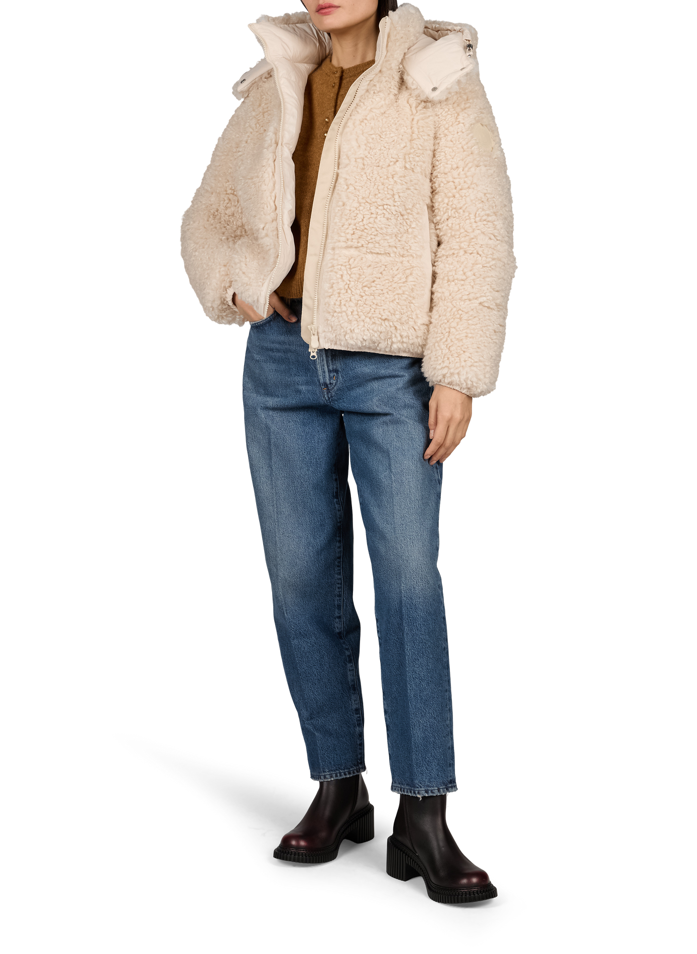 Sherpa-Steppjacke mit Stehkragen SAVE THE DUCK Beige