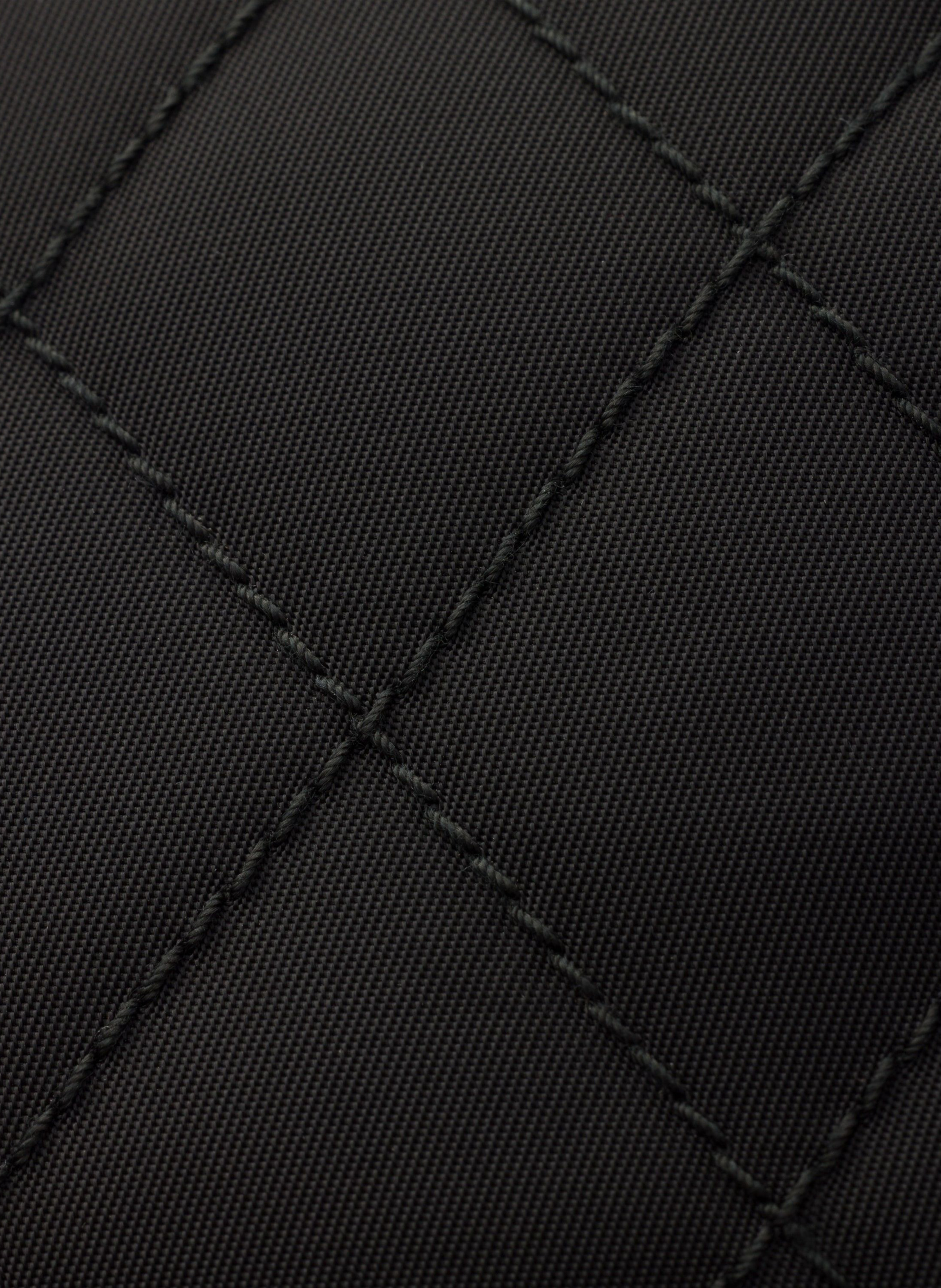Sac porté épaule en re-nylon et cuir PRADA Noir