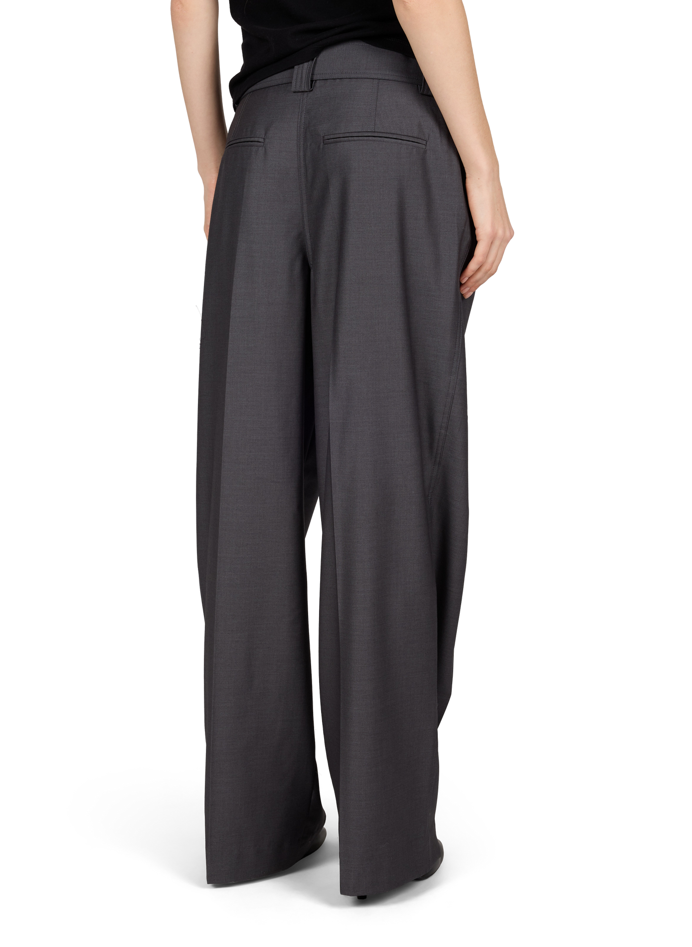 Straight pleated pants ROUGE EDIT Grey